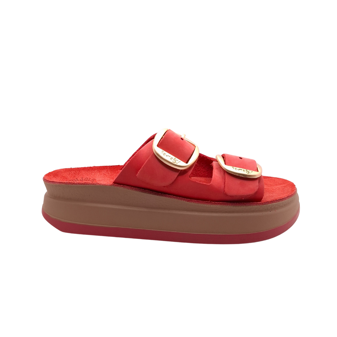 Leather Sandals Women Zefi Coral