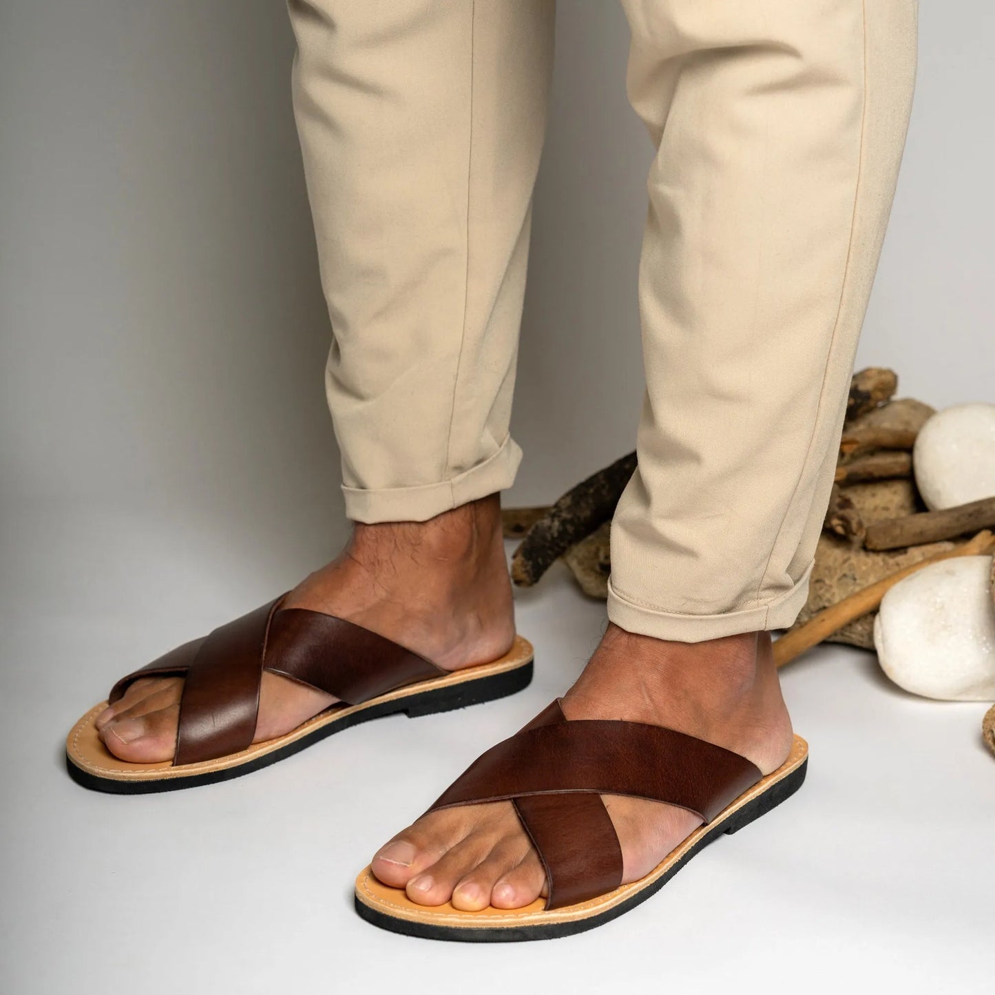 Leather Sandals Men Menelaus