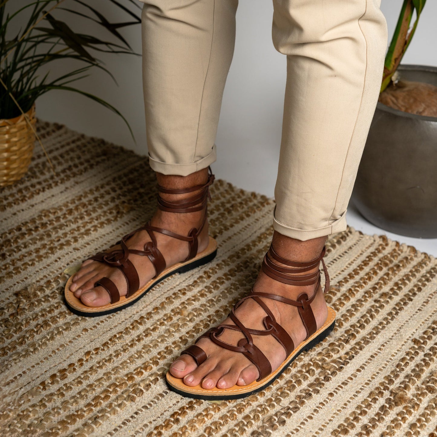 Leather Sandals Men Agamemnon