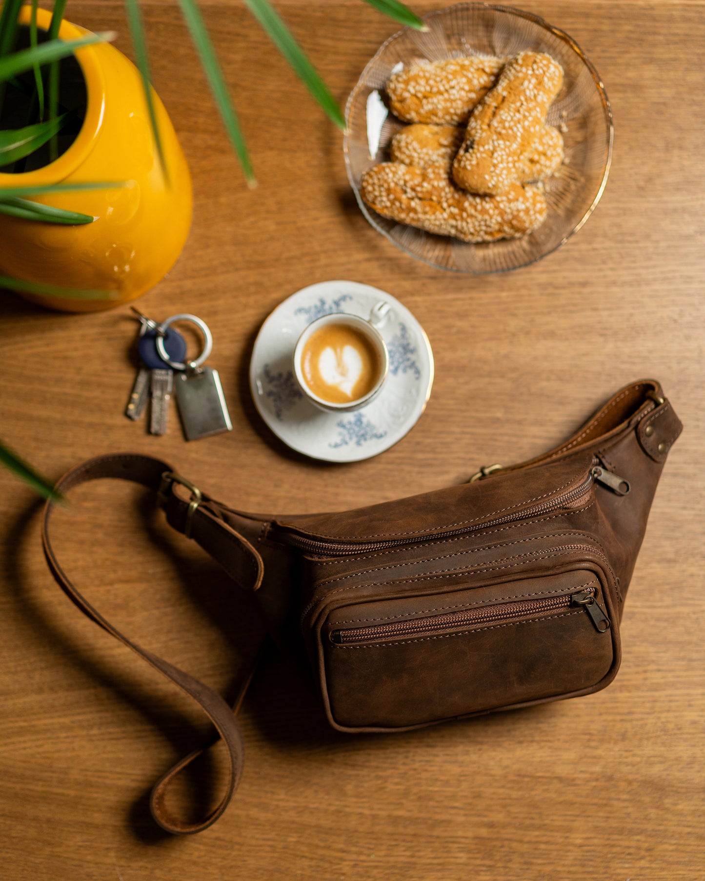 Leather Banana Bag Pythagoras