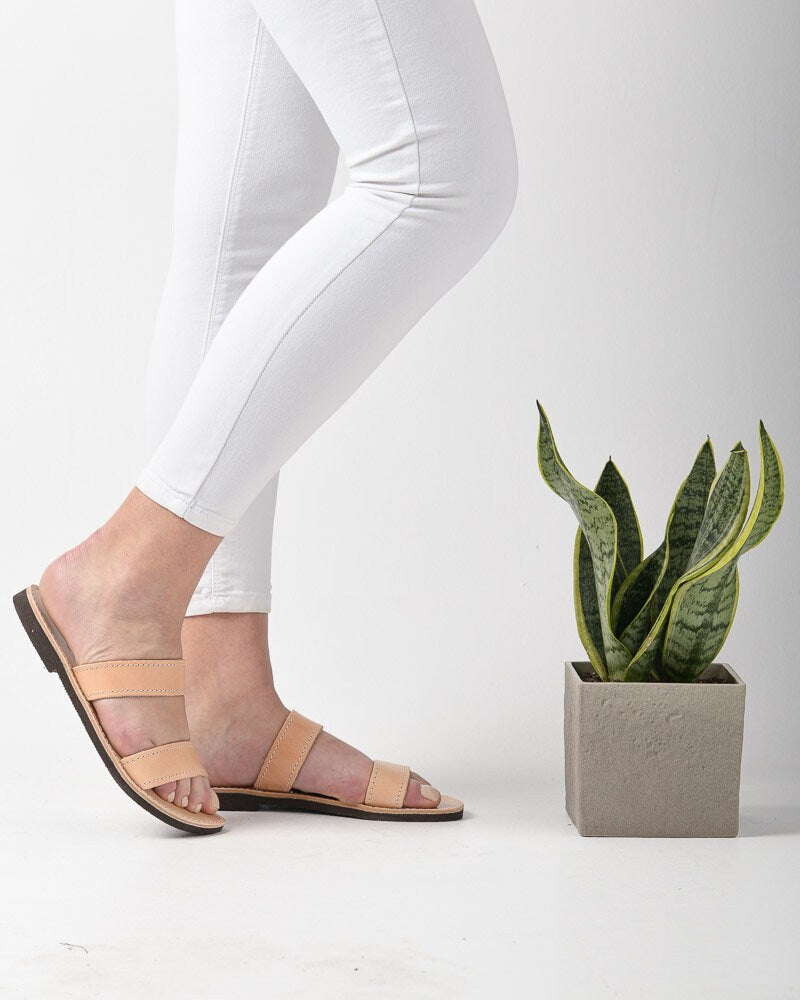 Handgefertigte Ledersandalen für Damen, antike griechische Barfußsandalen, Keilledersandalen, Sandalias griegas, Sandales grecques