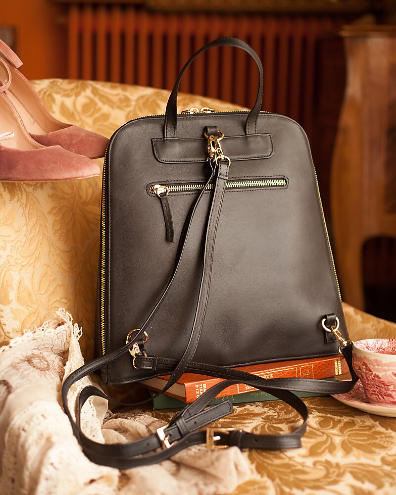 Minimalist leather backpack purse Dido
