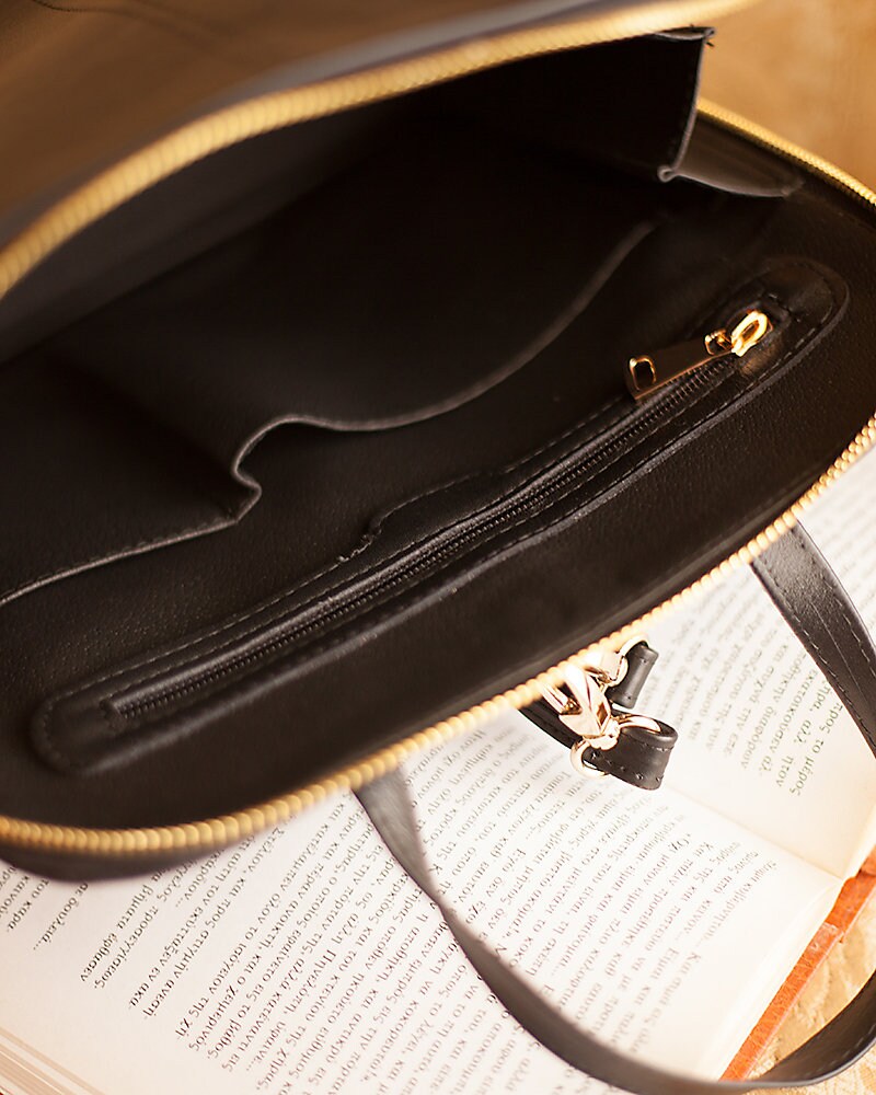 Minimalist leather backpack purse Dido