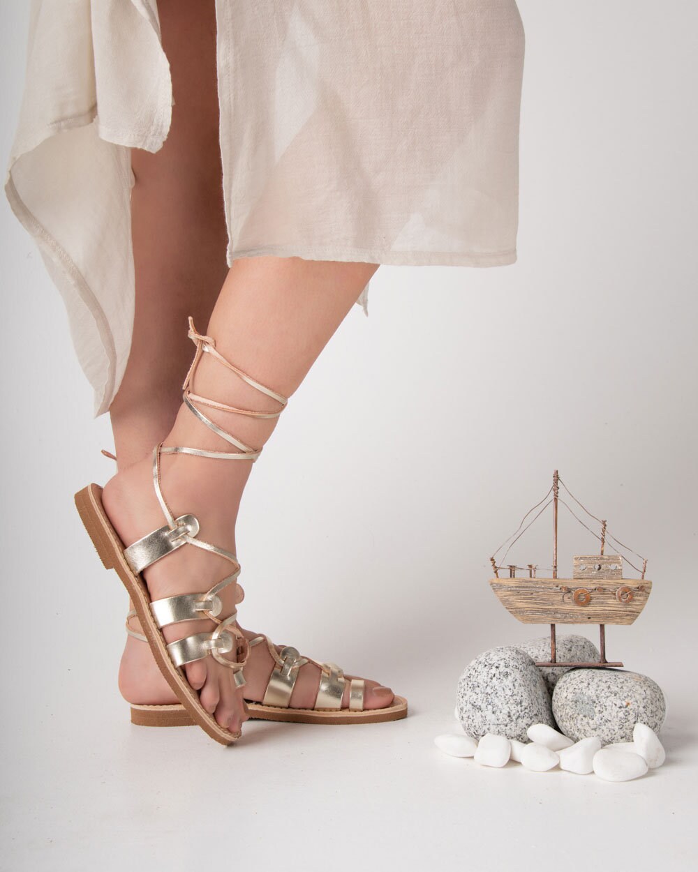 Gladiator leather women Greek sandals, tan colour lace up Greek goddess sandals,handmade genuine leather