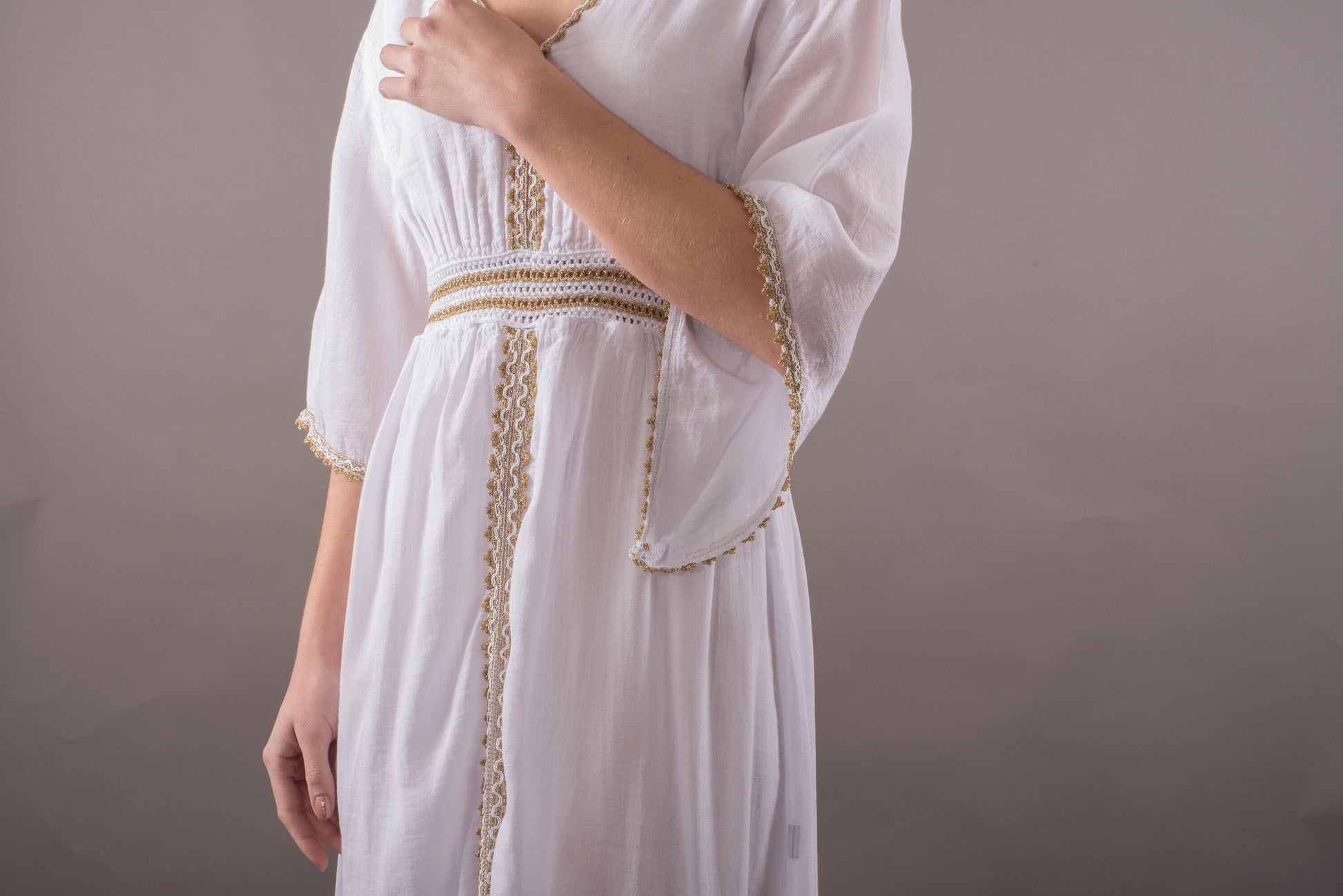 Soft cotton kaftan dress, boho maxi dress, cotton tunic, natural fabric, baumwollkleider