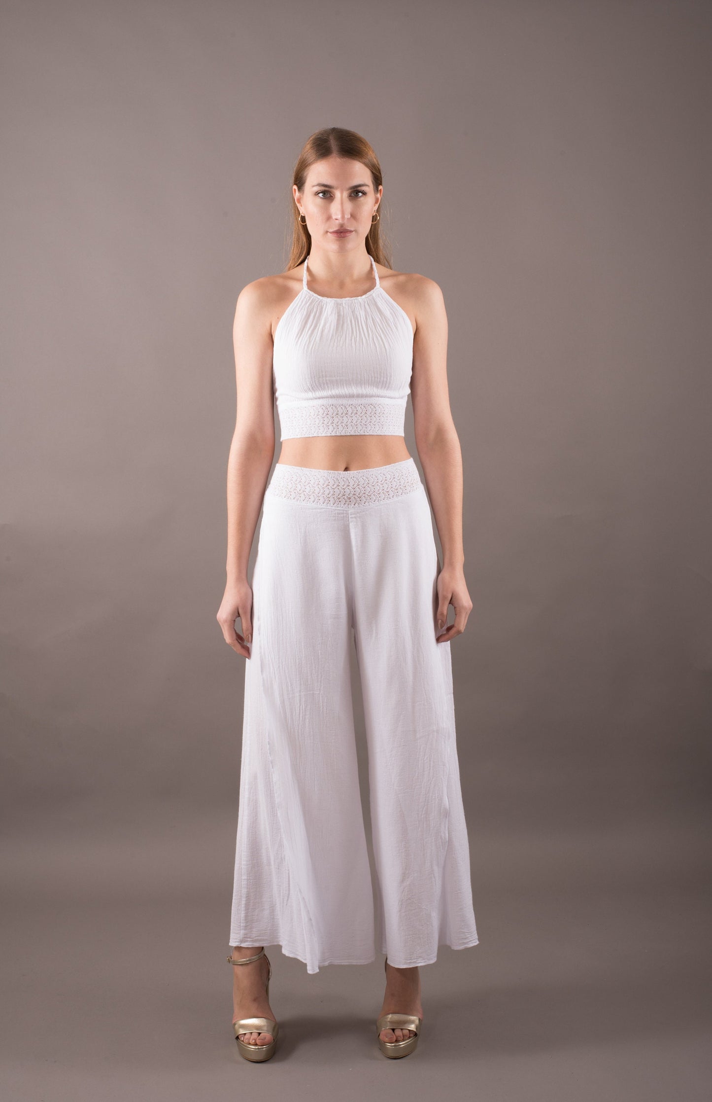 Elastic Waist Cotton Pants, Soft Casual Loose, Summer Pants For Women, Boho Women Pants, High Waist Trousers