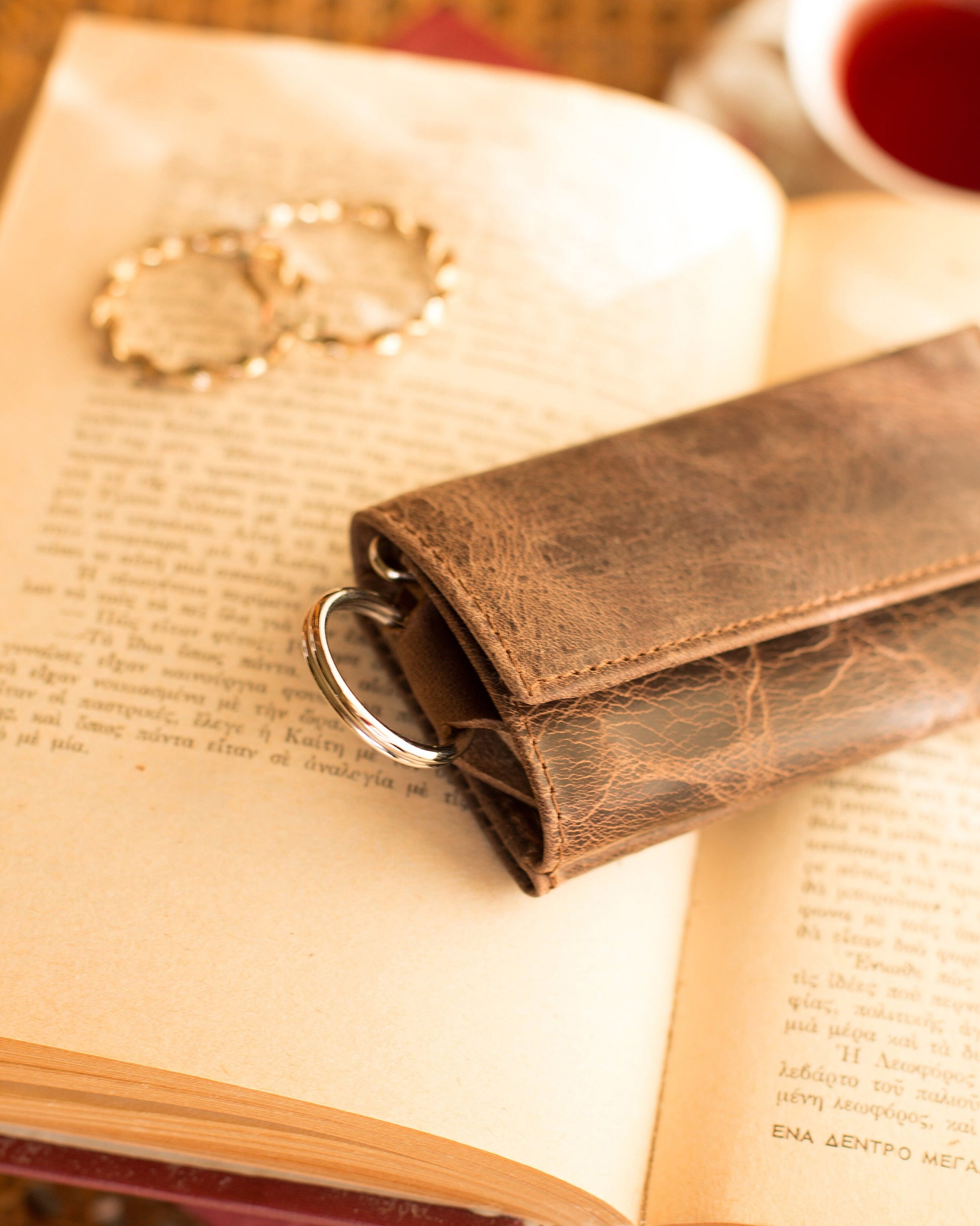 Leather key case, key holder, key fob case, key organizer, mens key case, women key case