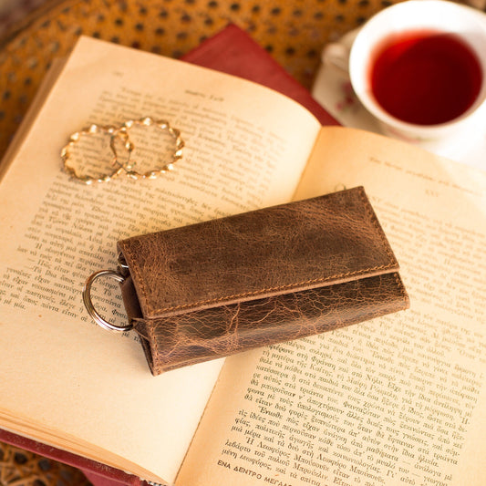Leather key case, key holder, key fob case, key organizer, mens key case, women key case