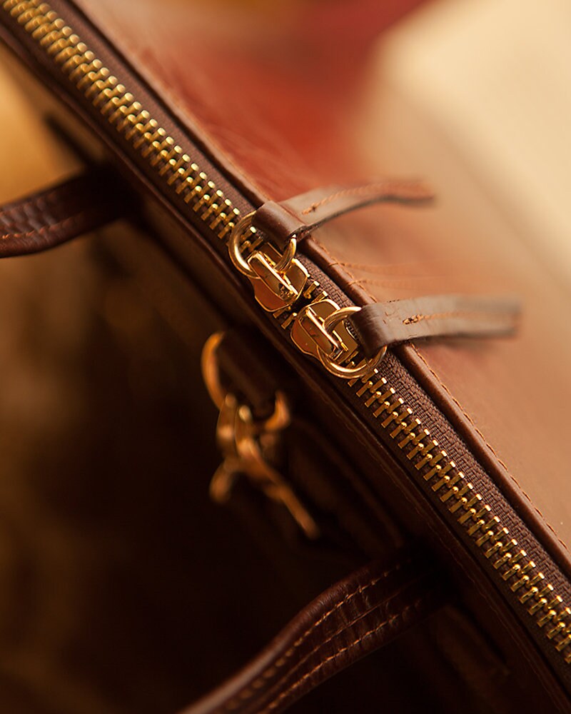 Minimal leather backpack for women, Brown leather rucksack, Women's leather accessories