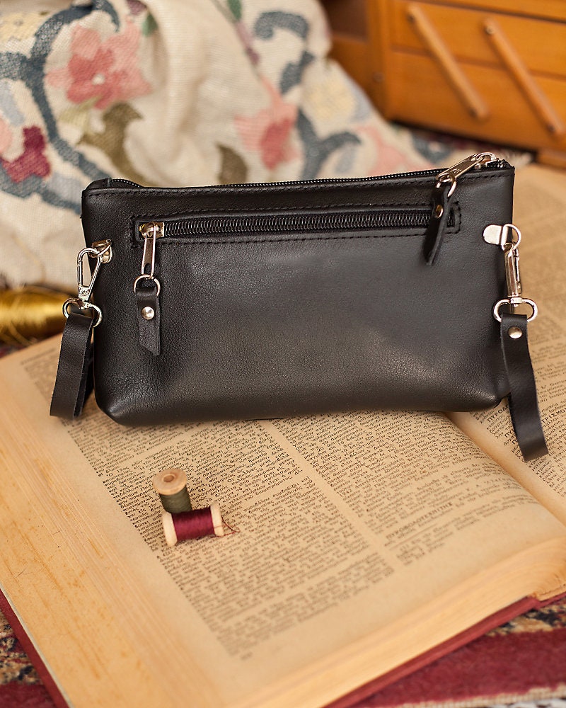 Small leather crossbody bag for women, Leather crossbody clutch, Small leather purse