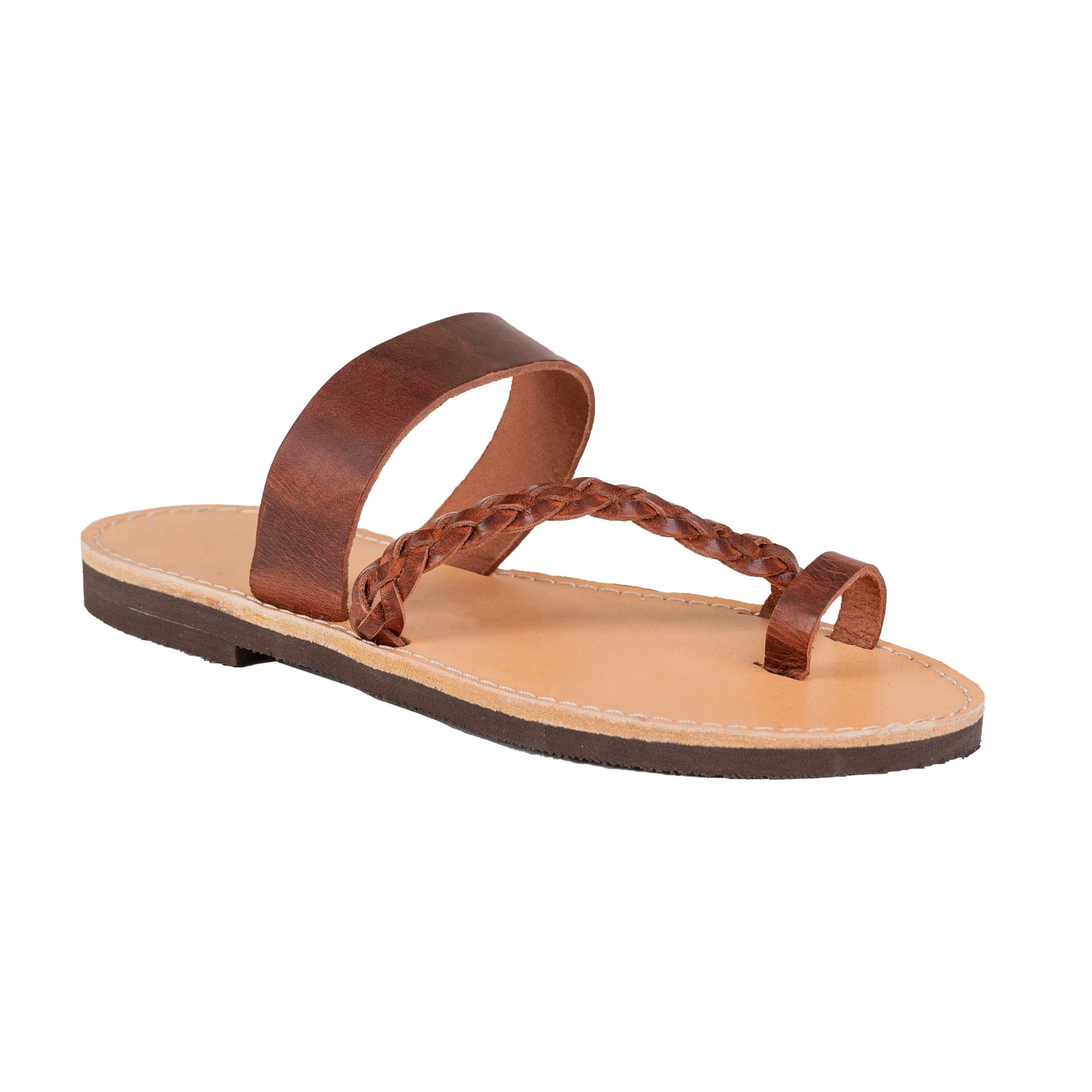 Leather sandals woman toe ring, greek sandals, strappy leather sandals, slide sandals, sandales grecques femme, leder sandalen