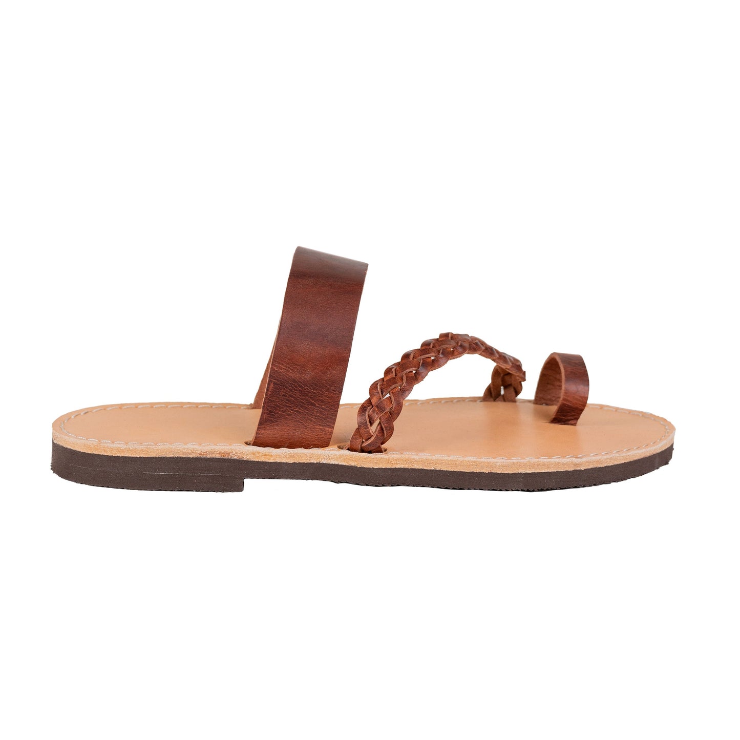 Leather sandals woman toe ring, greek sandals, strappy leather sandals, slide sandals, sandales grecques femme, leder sandalen