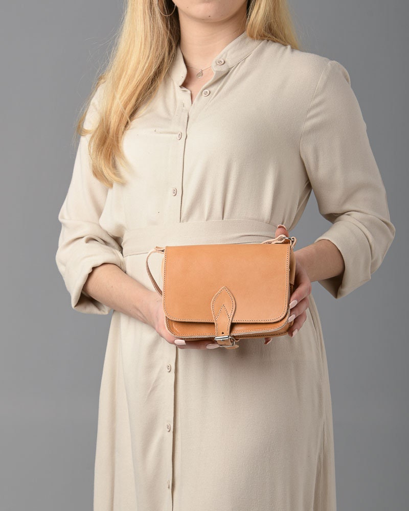 Leather crossbody bag for women, Leather mini saddle bag, Women's Leather Accessories