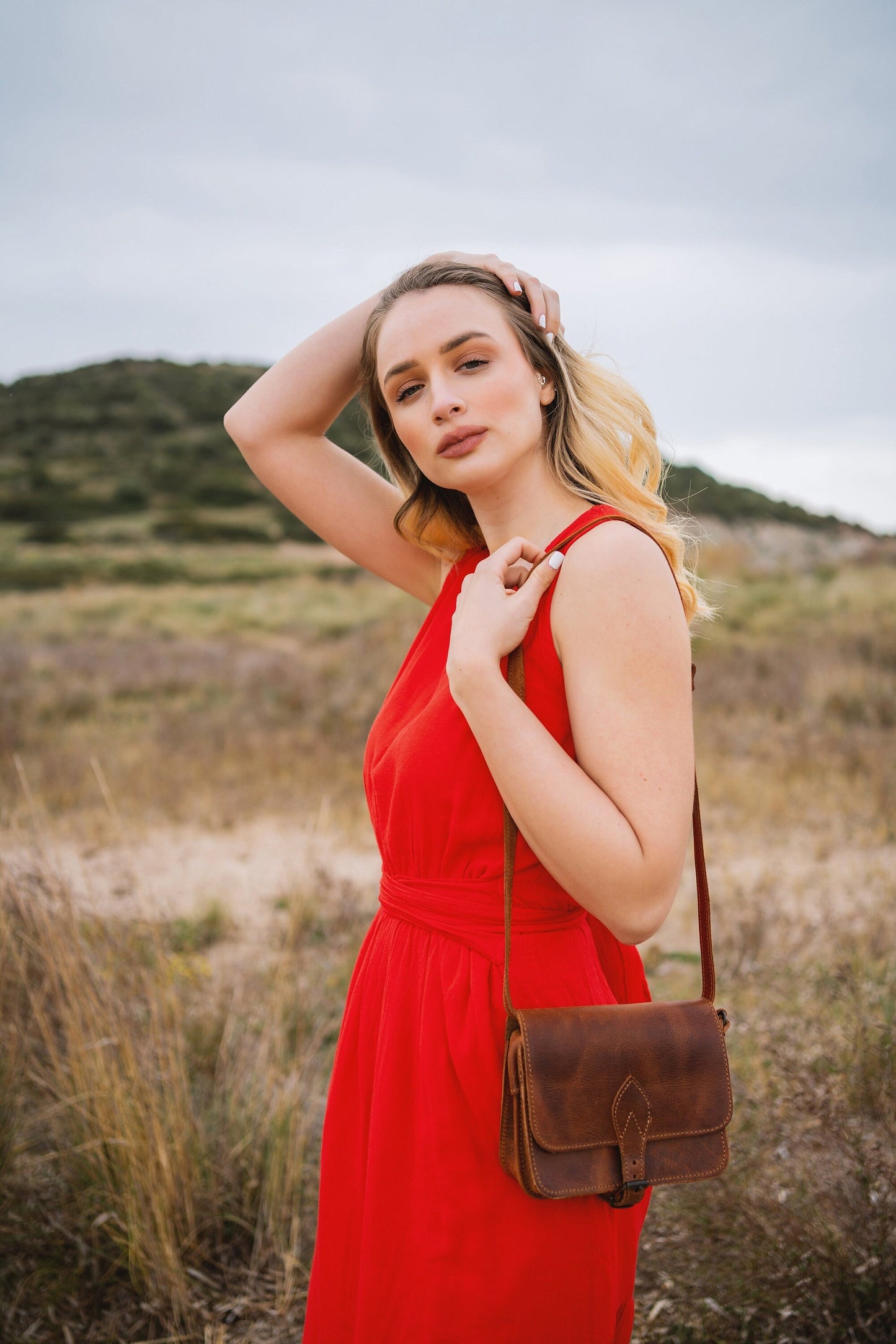 Leather crossbody bag for women, Leather mini saddle bag, Women's Leather Accessories