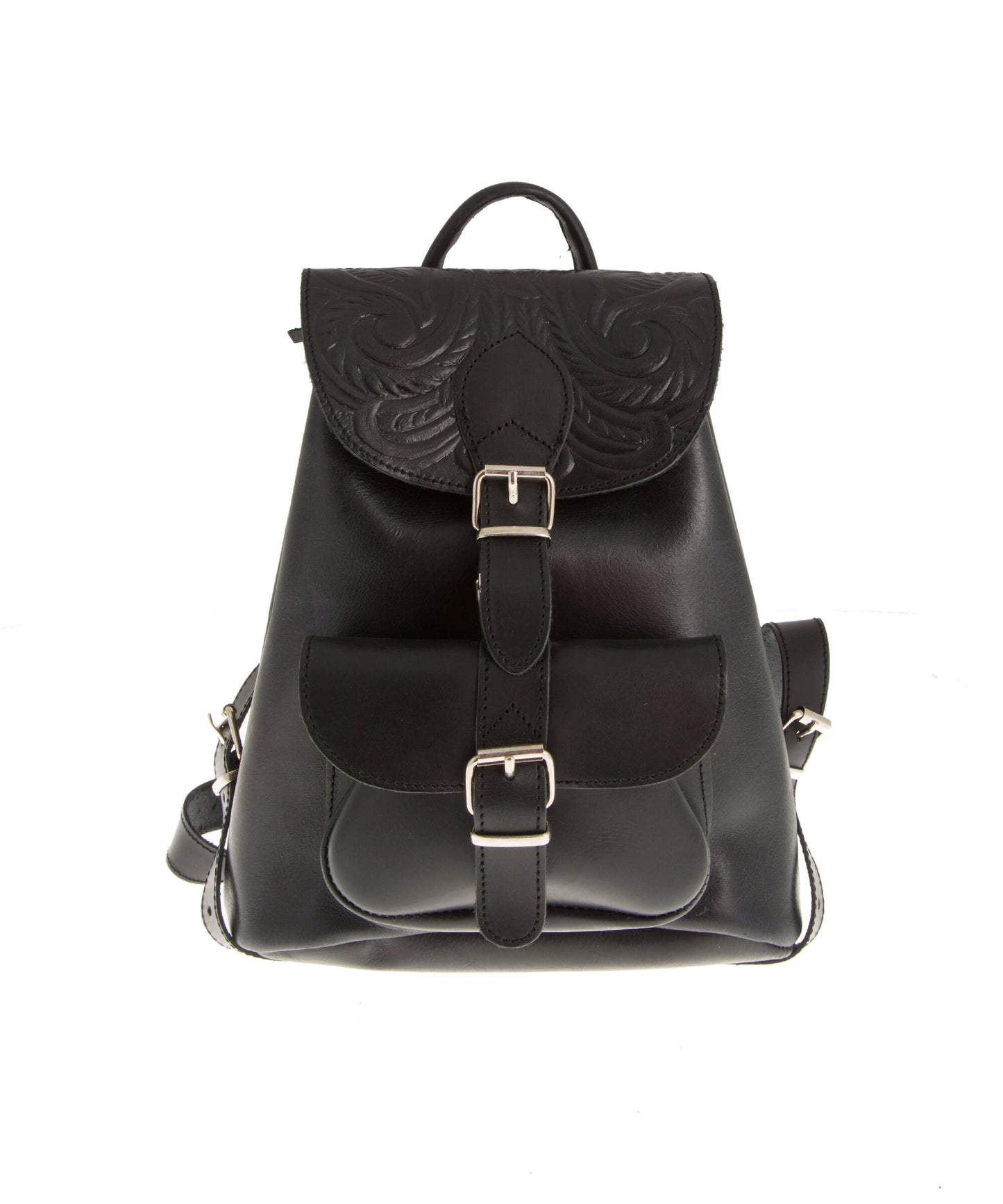 Women's Tooled Full Grain Boho Leather Backpack, Leather Accessories, Women's Backpack