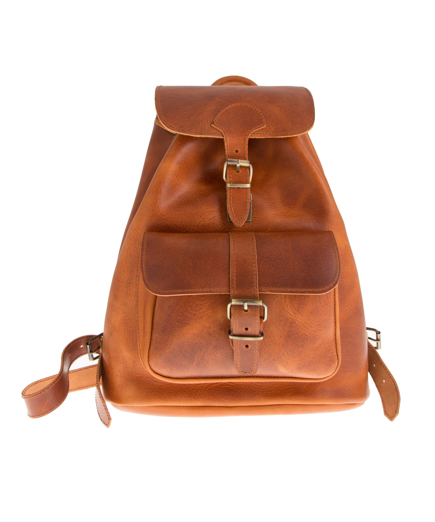 Men's full grain boho leather backpack, Minimalist leather satchel backpack, Large leather travel backpack,