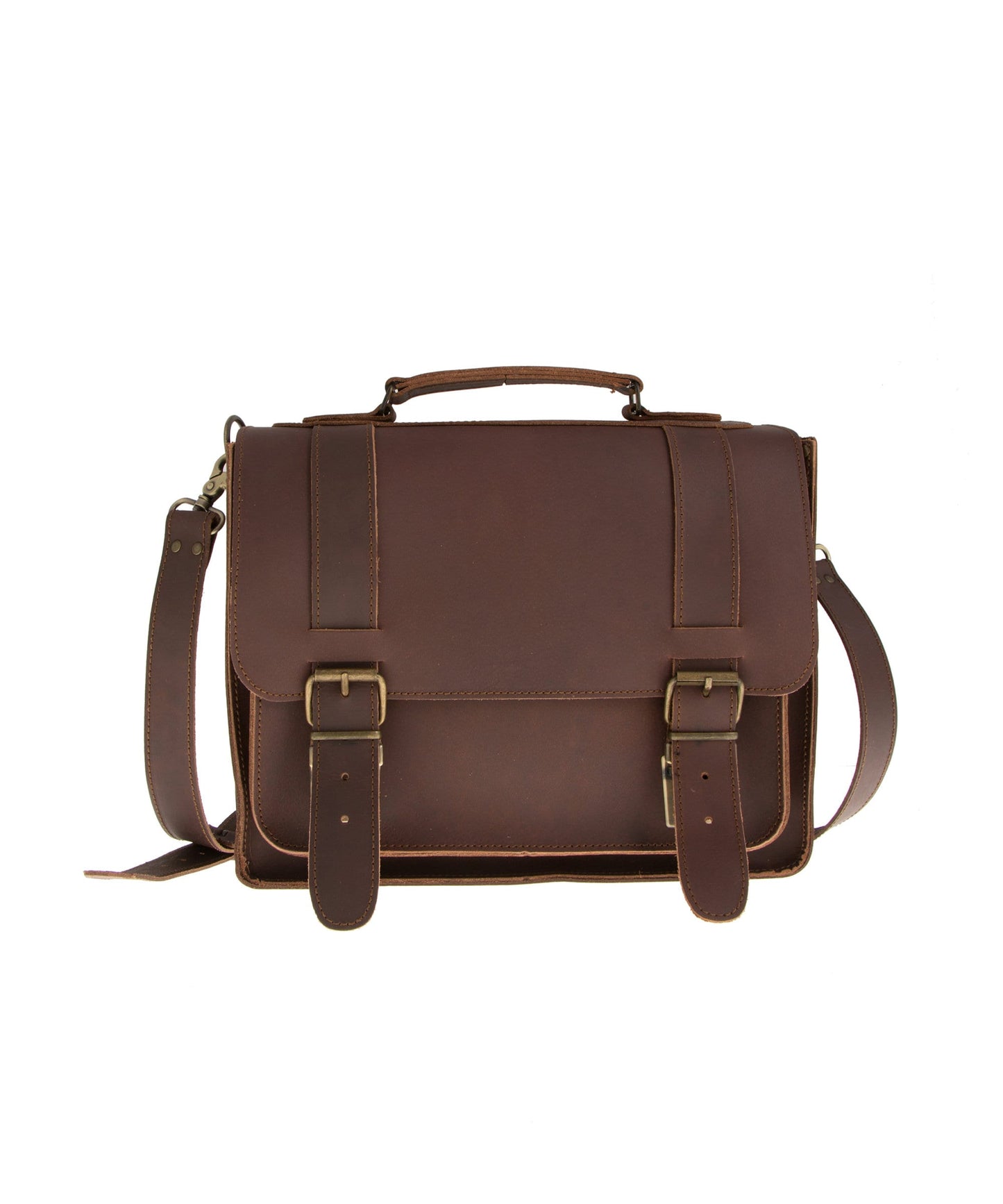 Full grain leather satchel for women, Genuine leather messenger bag, Leather briefcase, Leather laptop bag