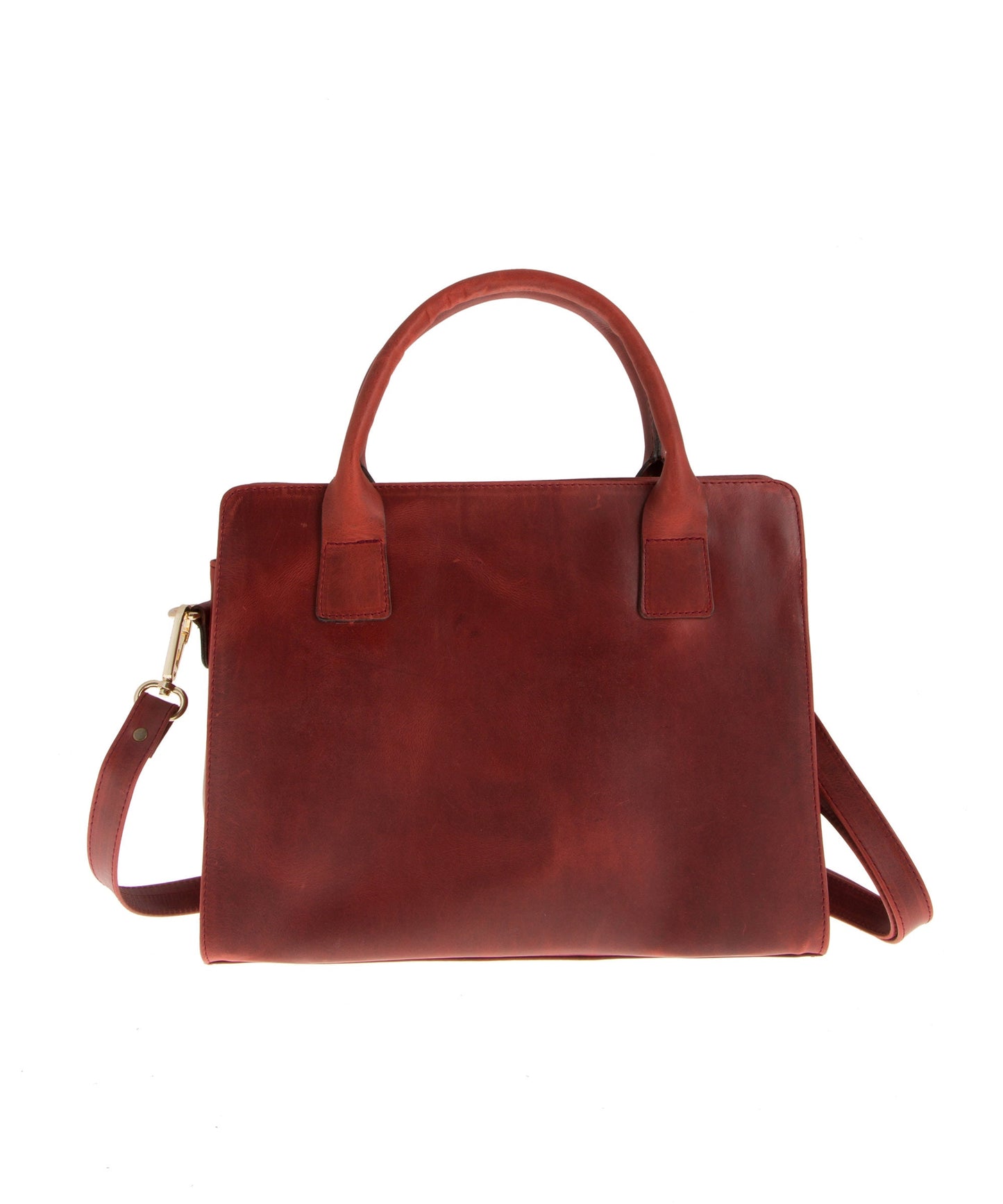 Leather tote bag with zipper and adjustable strap, Small black leather handbag for women, Everyday use shoulder bag