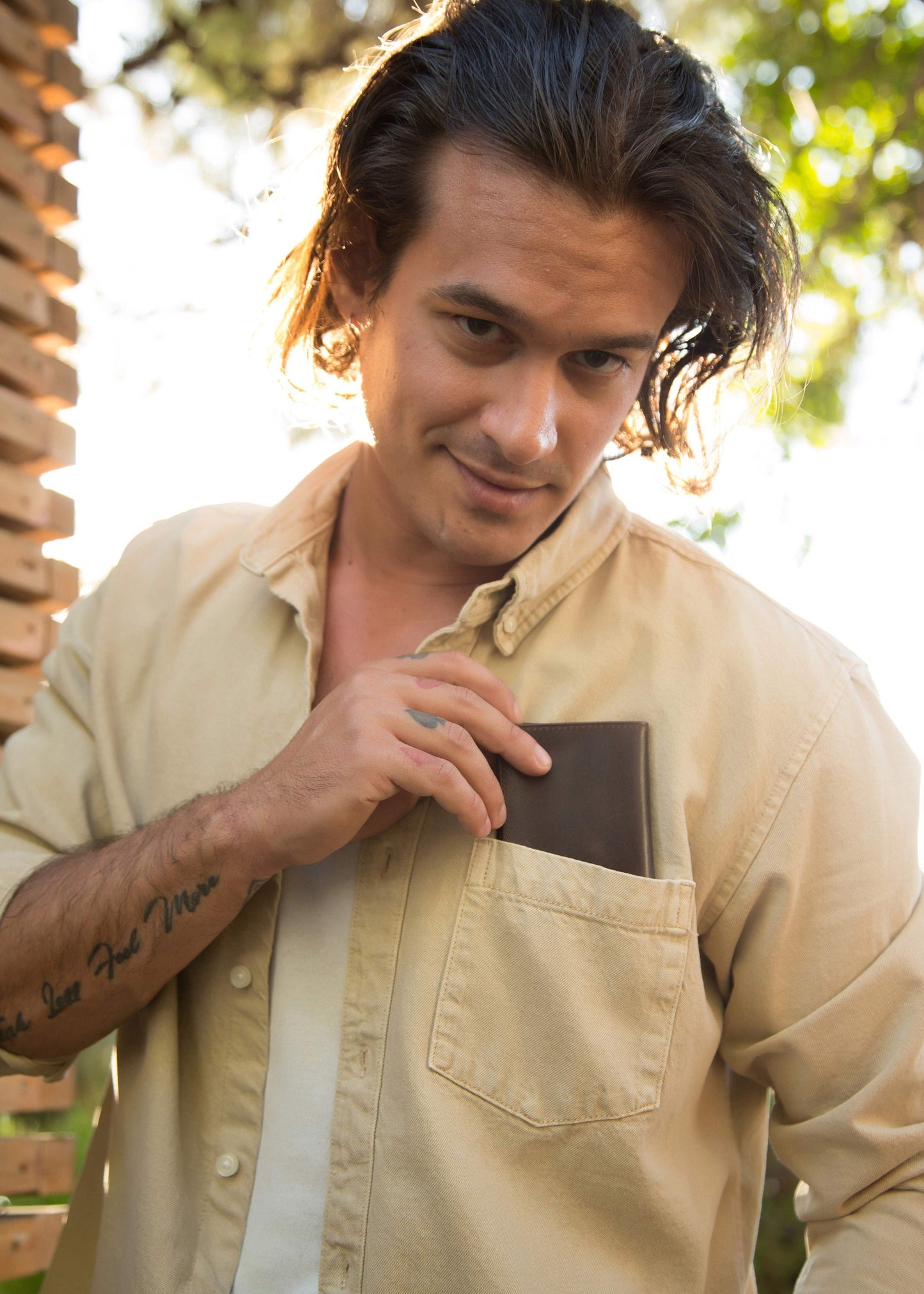 Brown leather front pocket wallet, Mens slim front pocket wallet, Leather cardholder, Bifold Wallet