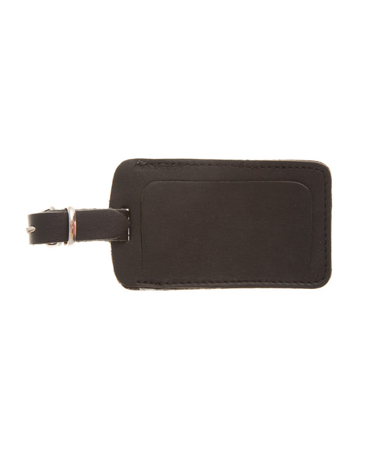 Black Leather Luggage Tags, Travel Suitcase Tags, Backpack Tag, Leather Gifts