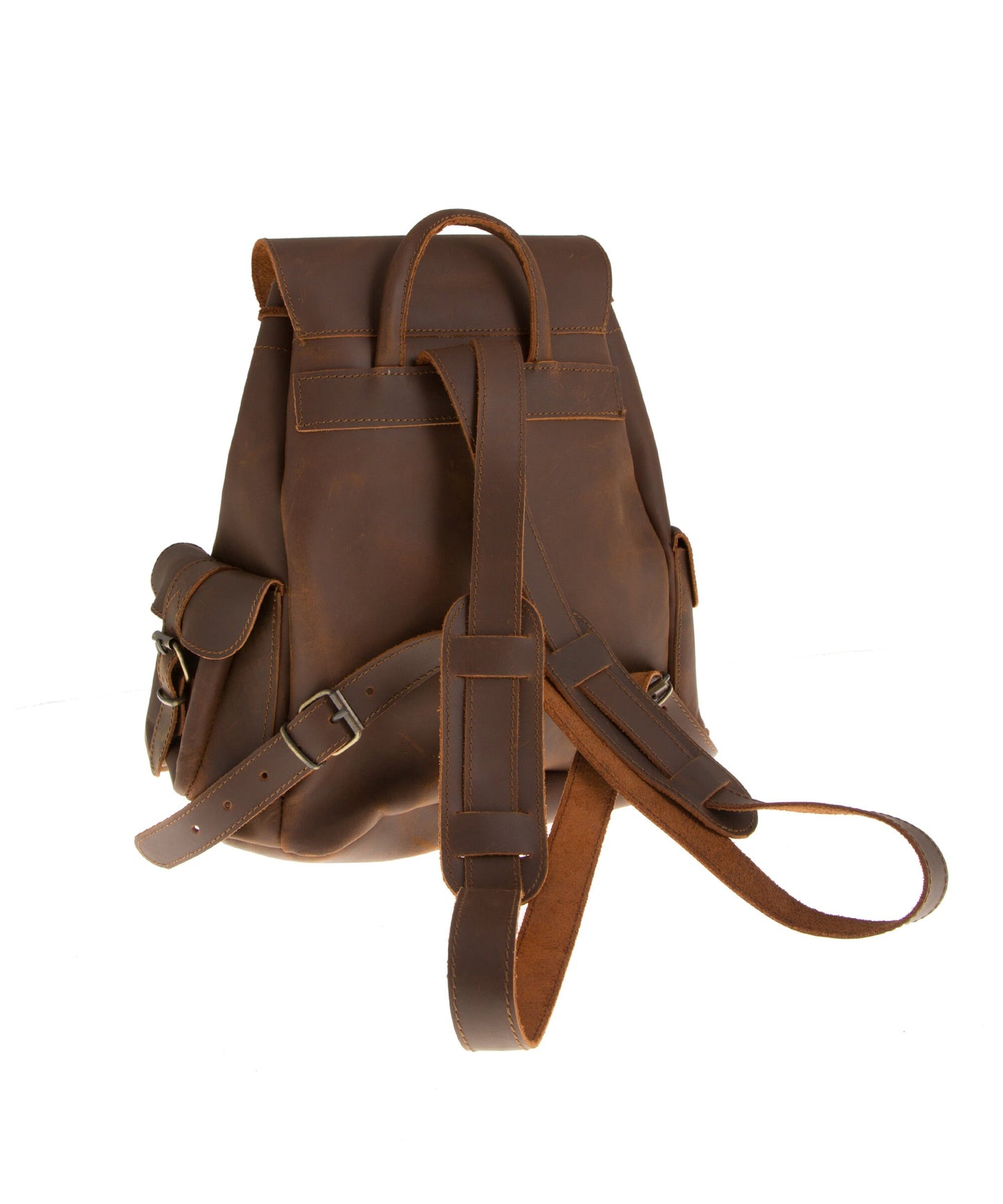 Large leather backback men, Travel leather rucksack, Leather laptop backpack, Leather gift for him