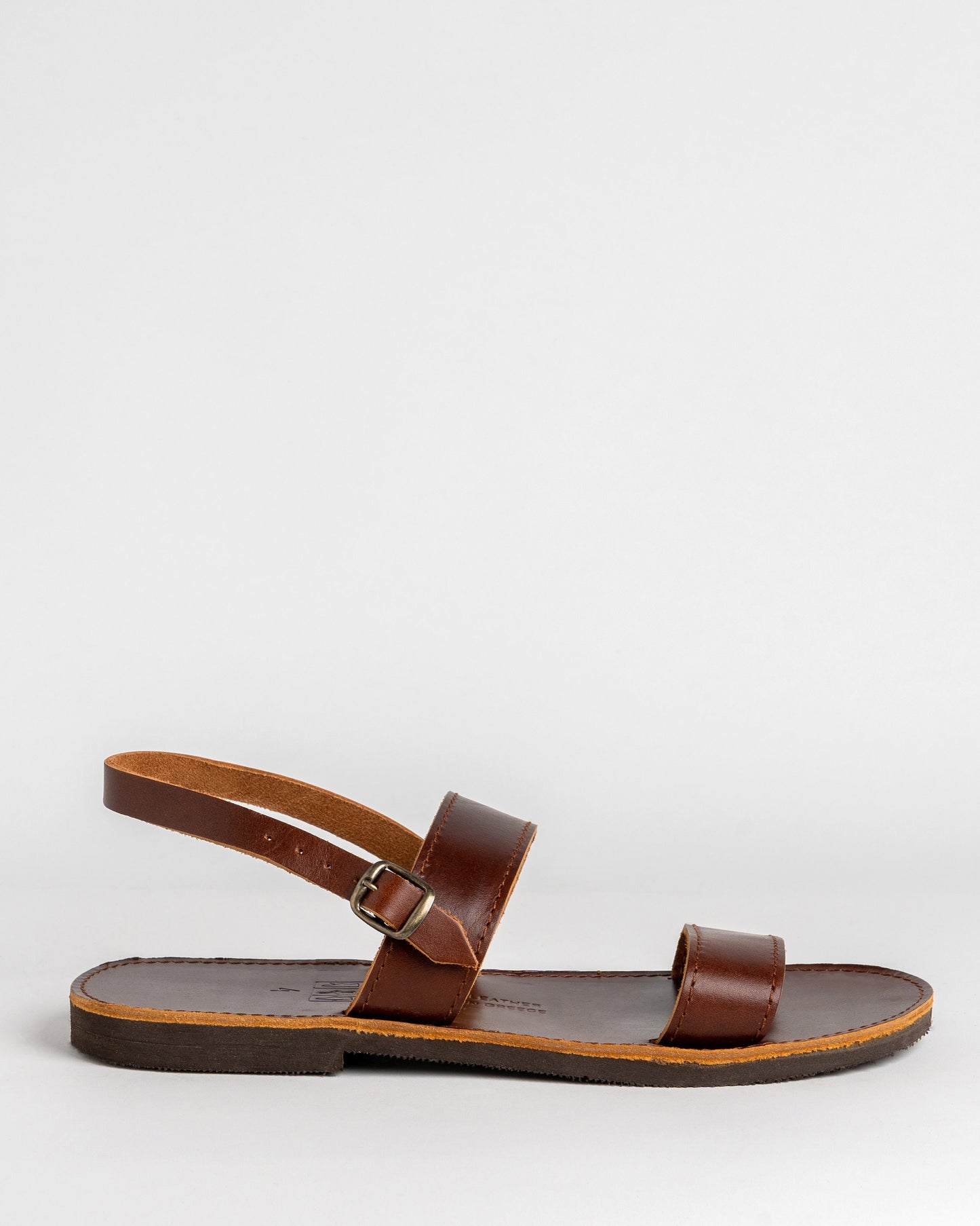 Μens leather sandals, Greek leather sandals, Brown strappy sandals, Flat mens leather sandals