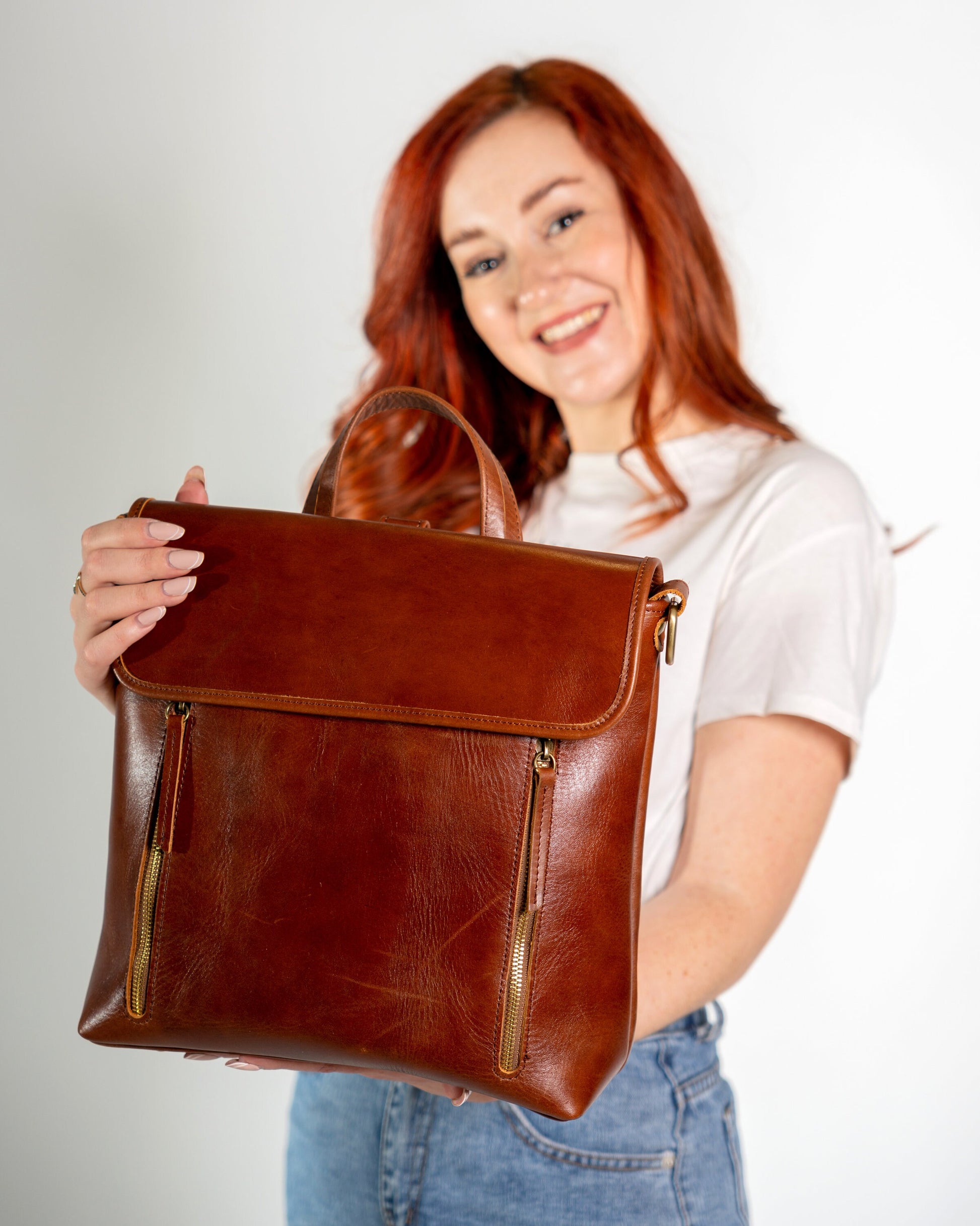 Stylish convertible leather backpack, Leather satchel backpack purse women, Crossbody leather bag convertible, Leather rucksack for women