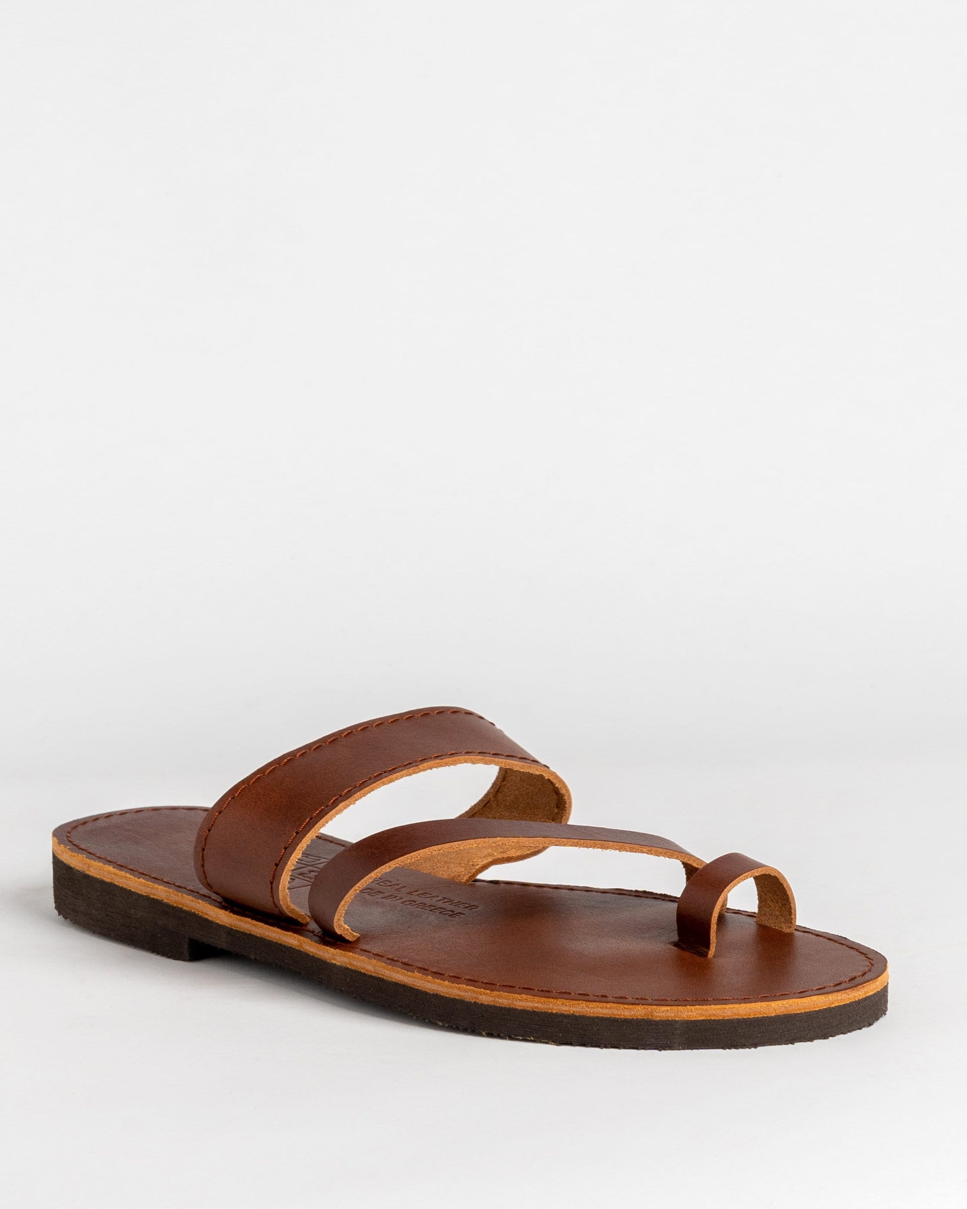 Brown leather sandals, Greek mens leather sandals, Toe ring summer leather sandals, sandalen damen, Summer shoes men