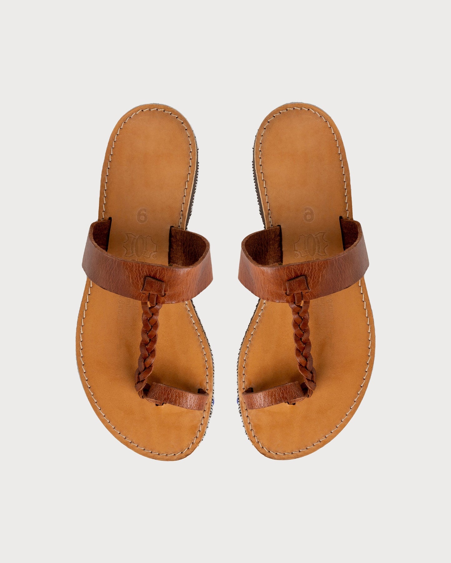 Brown leather braided thong sandals, Minimalist toe ring leather sandals, Greek leather sandals flats, Calf leather