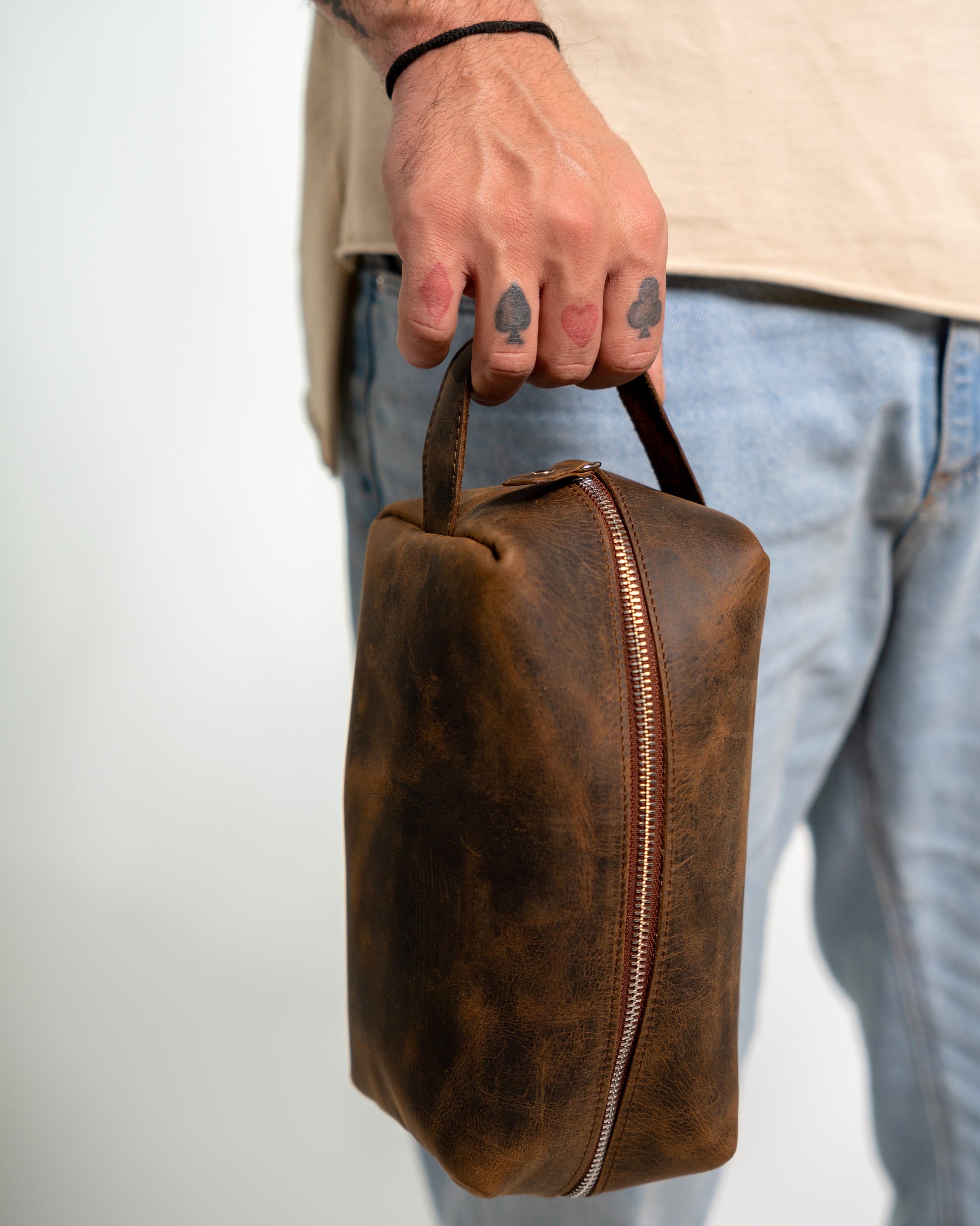 Leather dopp kit for men, Leather toiletry bag, Wash bag men, Groomsmen gift
