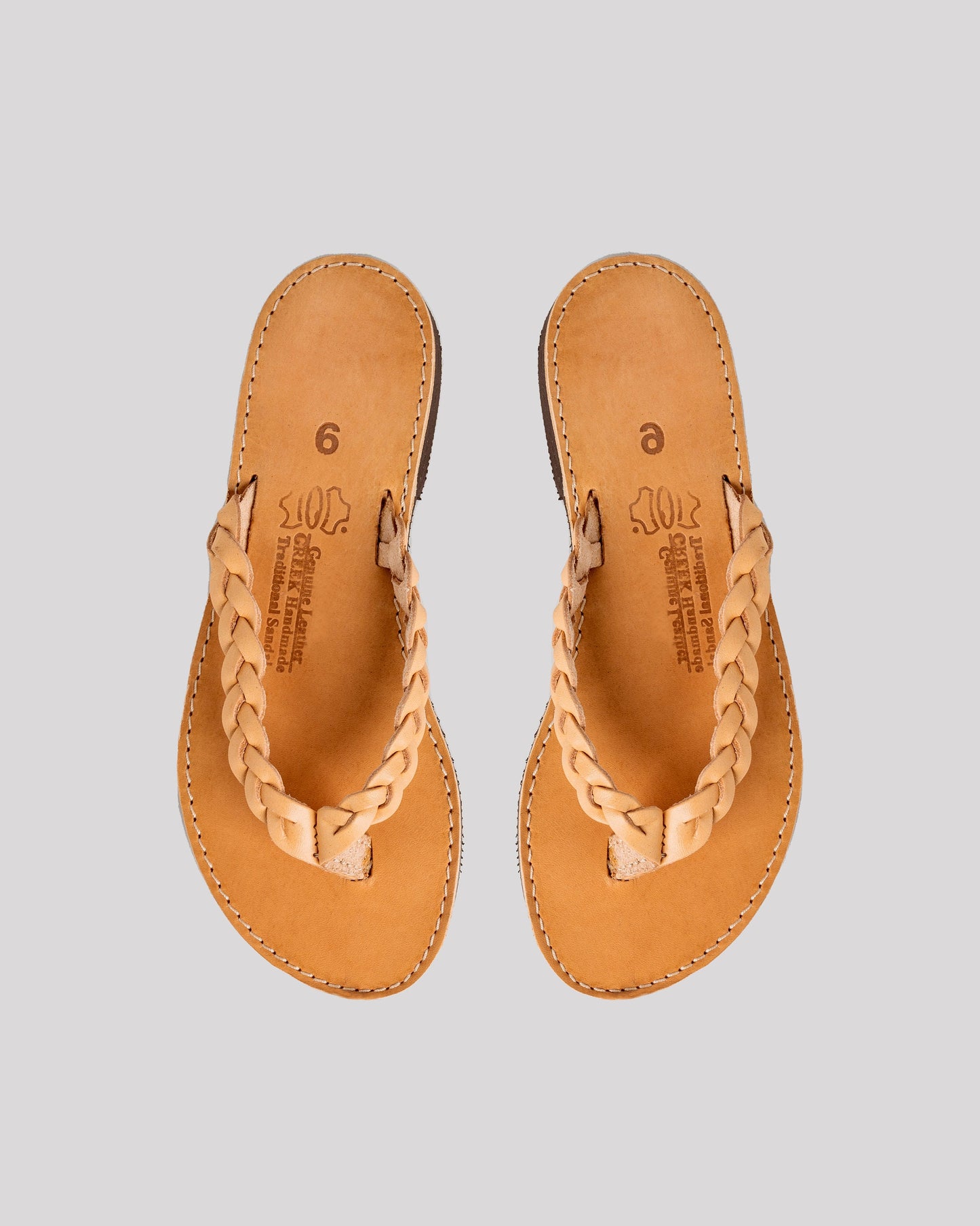 Natural leather flip flop sandals, Minimalist leather flats, Womens leather braided thong sandals