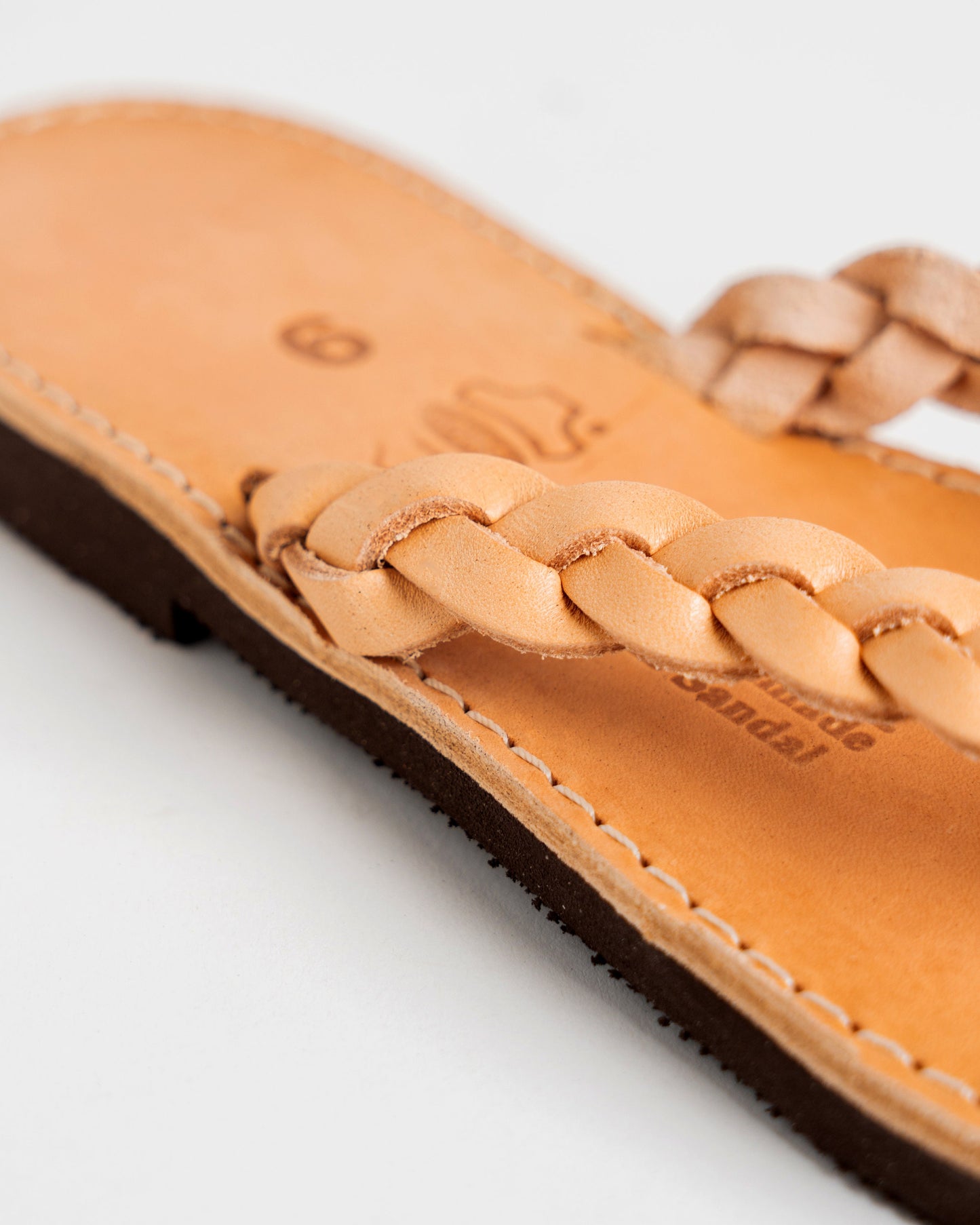 Natural leather flip flop sandals, Minimalist leather flats, Womens leather braided thong sandals