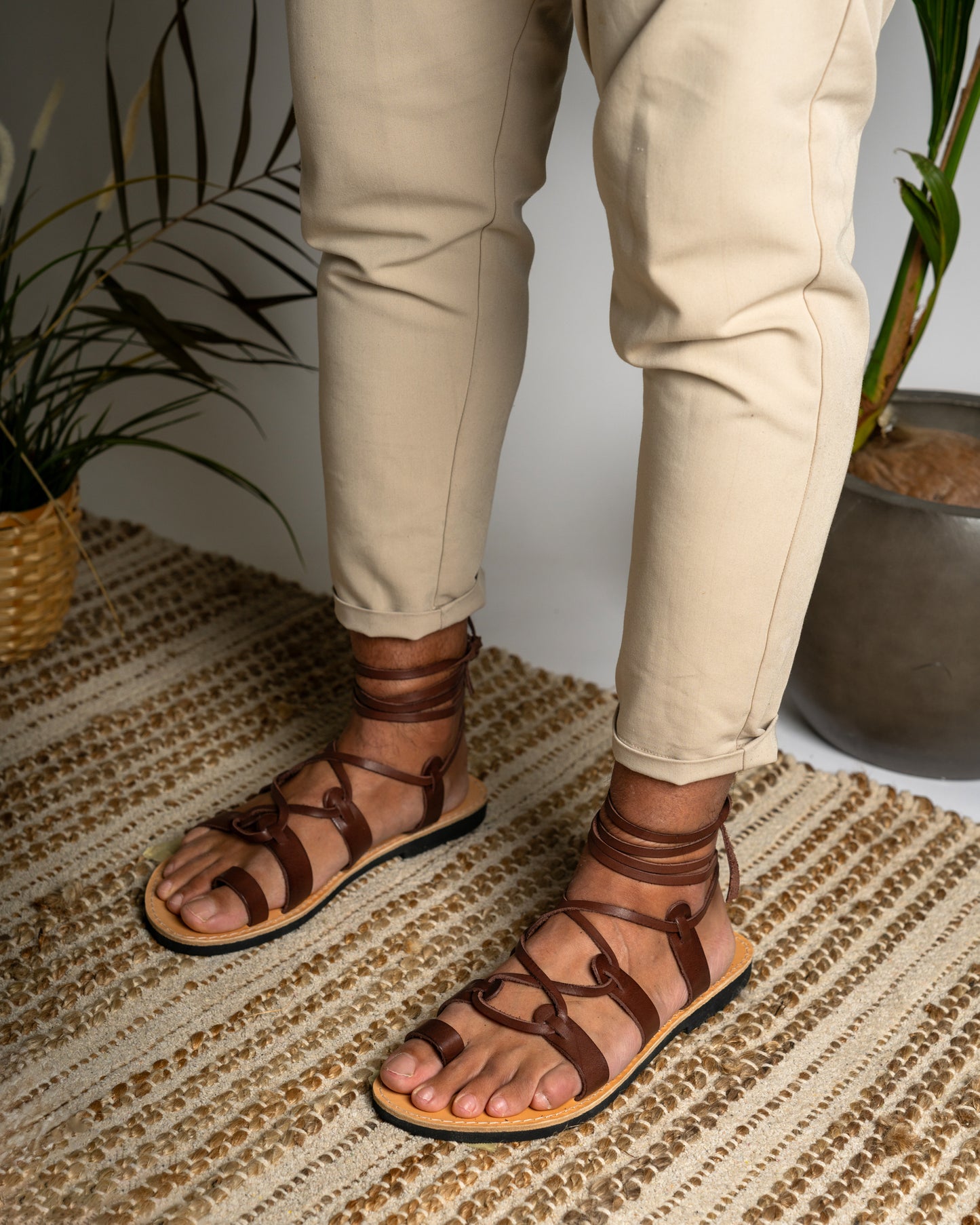 Leather Sandals Men Agamemnon