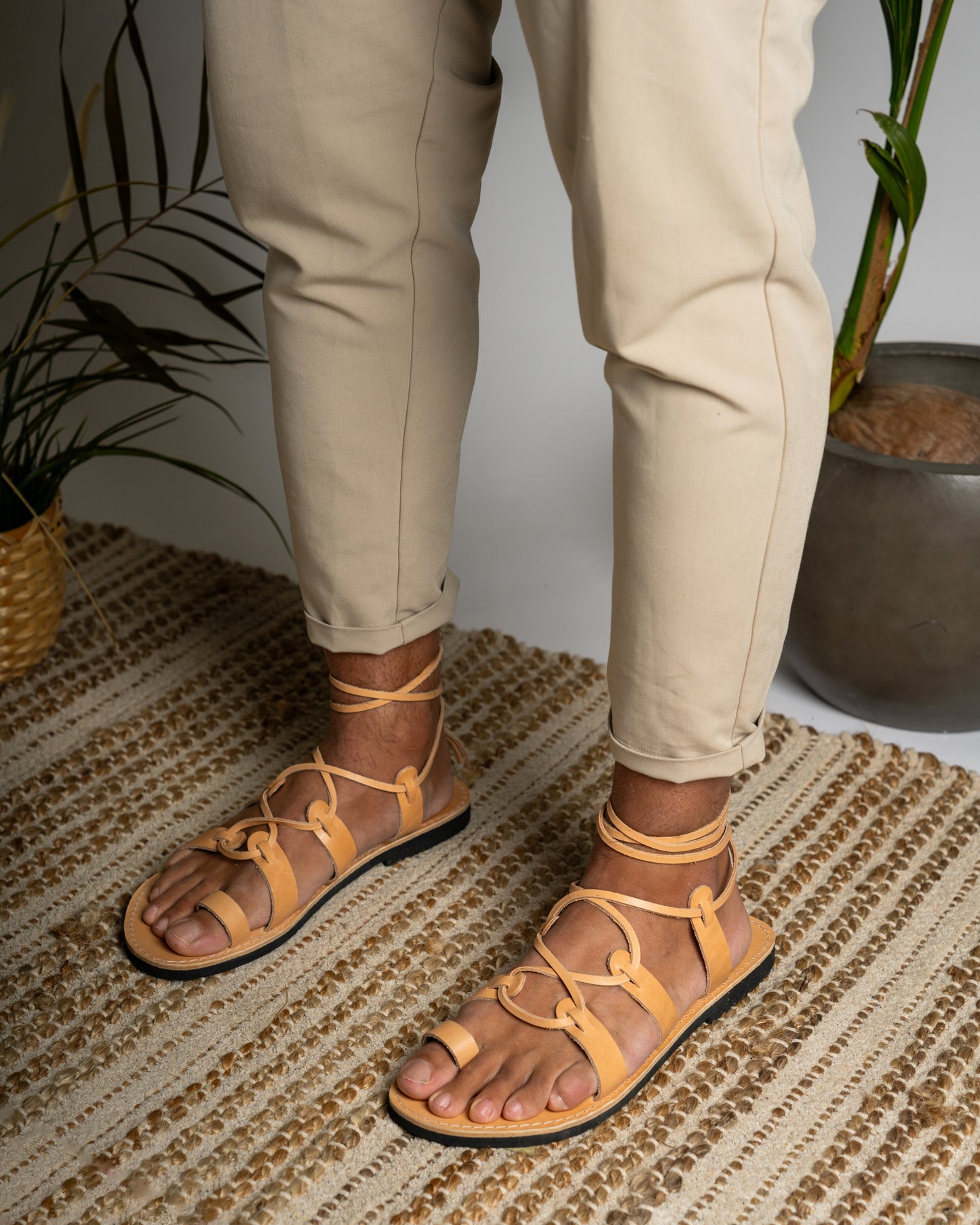 Leather Sandals Men Agamemnon