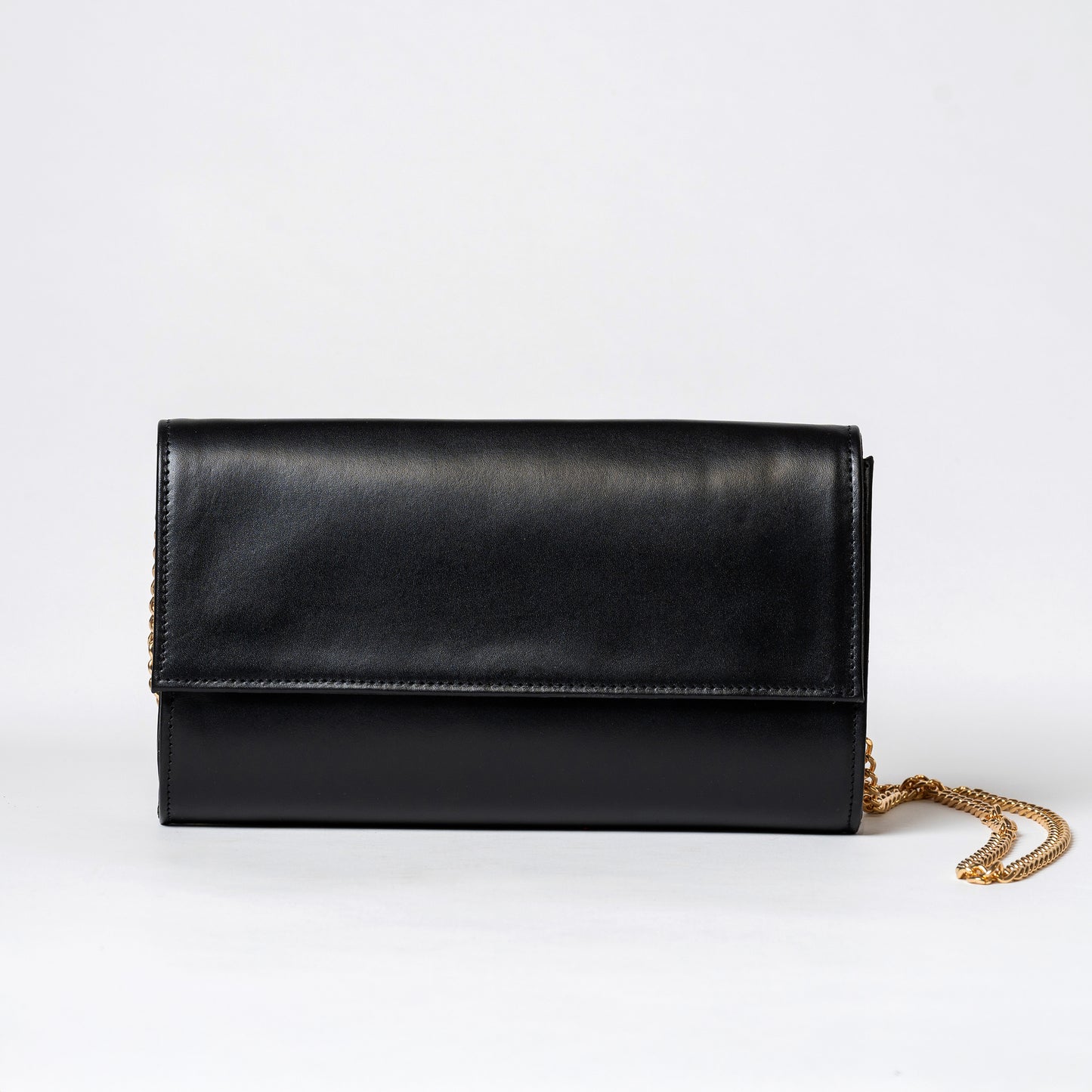 Gold Chain Black Purse