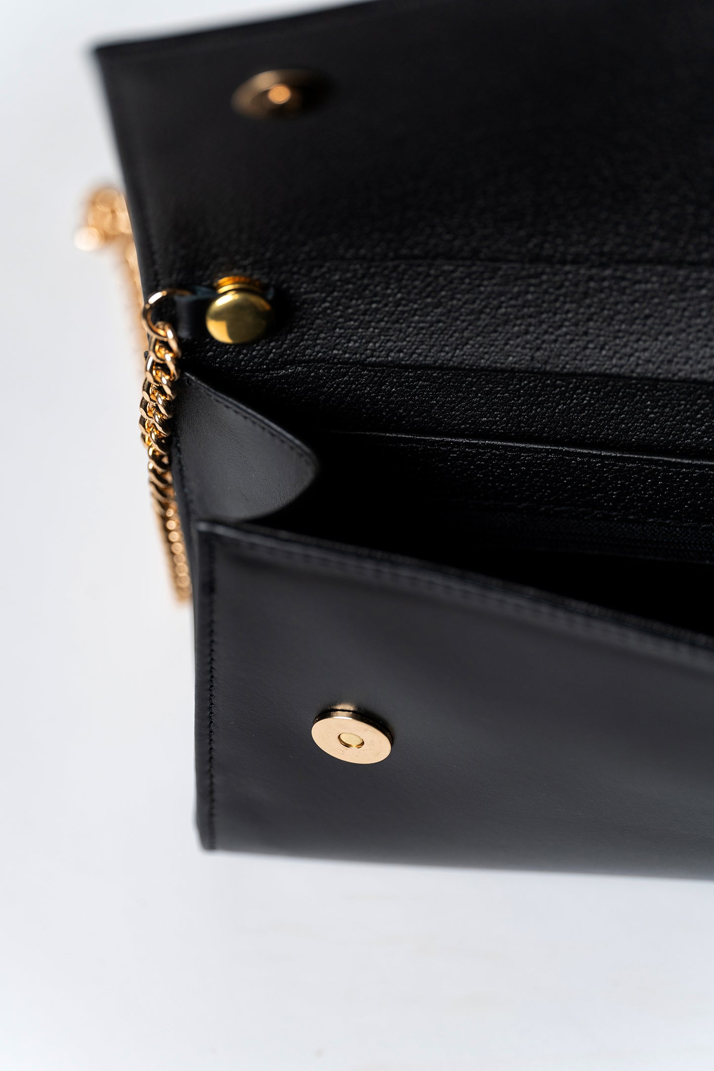 Gold Chain Black Purse