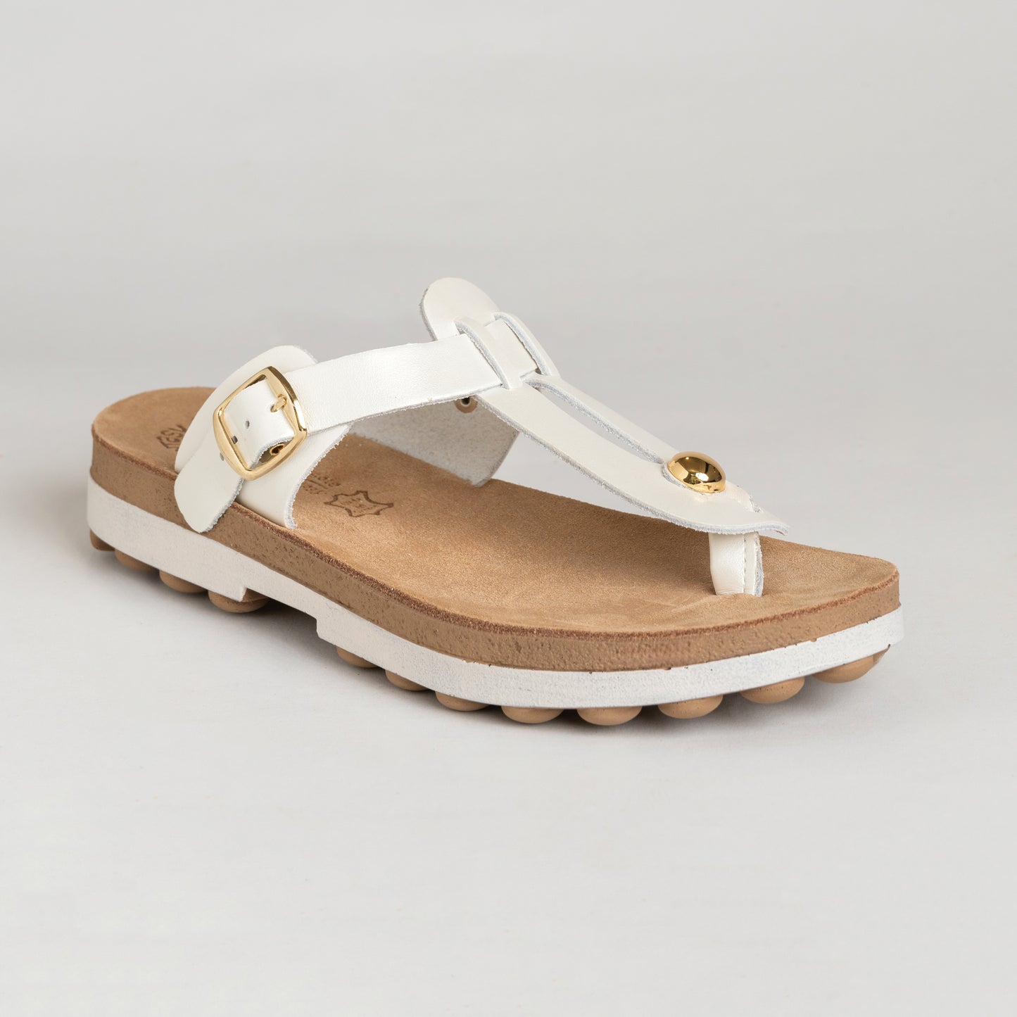 Leather Sandals Women Mirabela White Perle