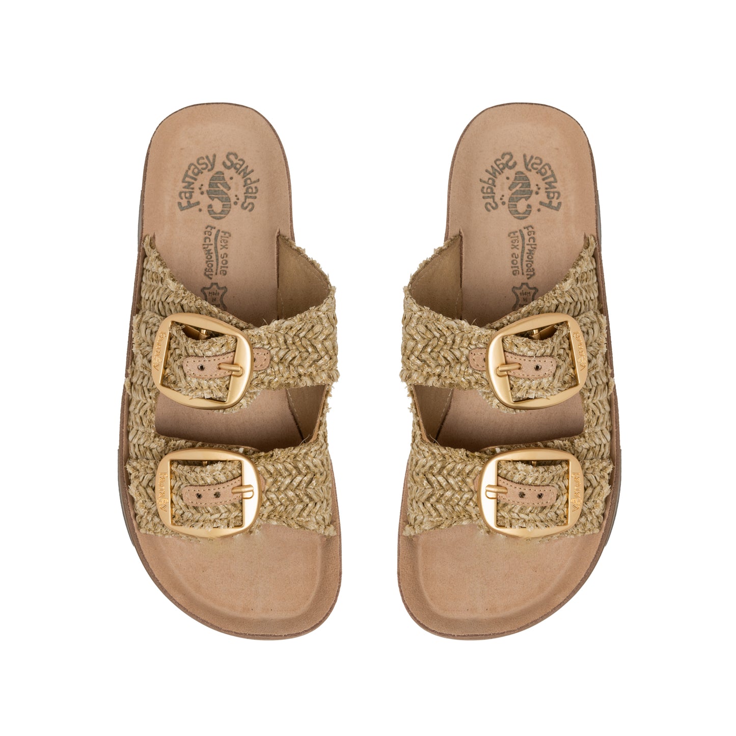 Leather Sandals Women Despoina Natural Raffia