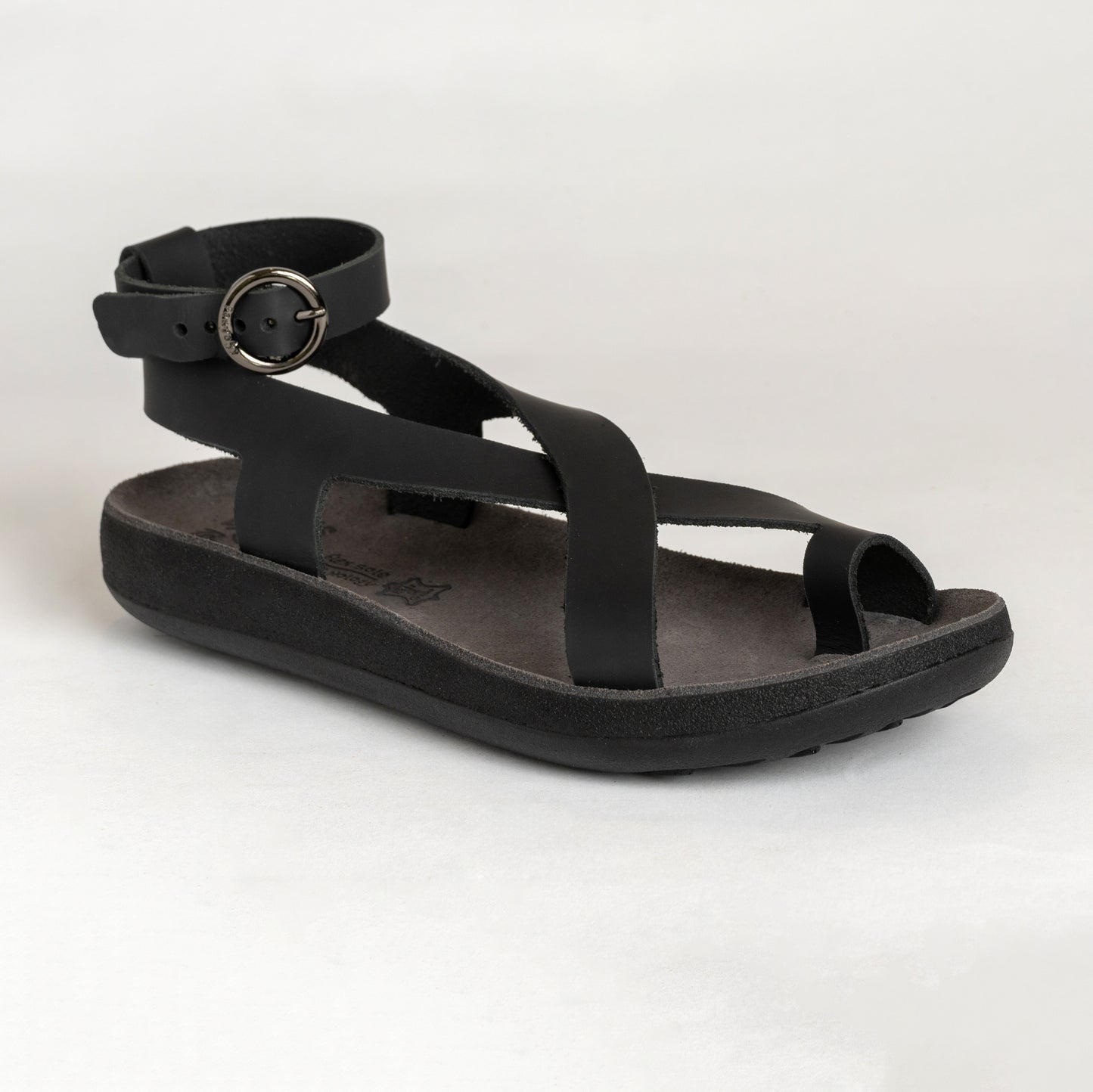 Leather Sandals Women Nicole Black