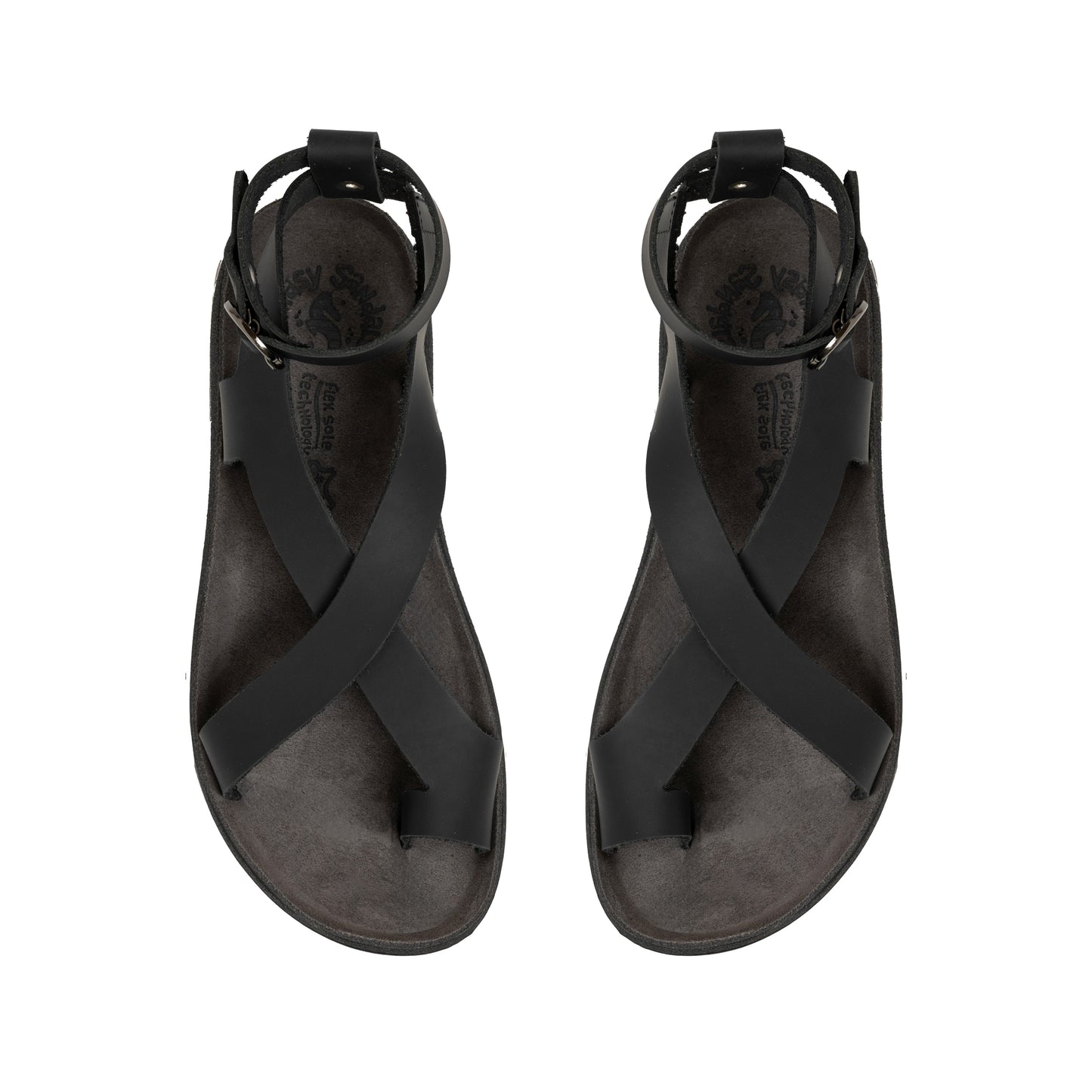 Leather Sandals Women Nicole Black