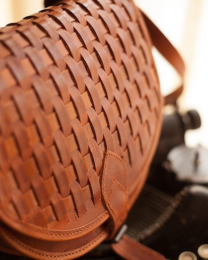 Brown leather saddle bag for women, Vintage saddle bag purse, Crossbody leather saddle bag handmade