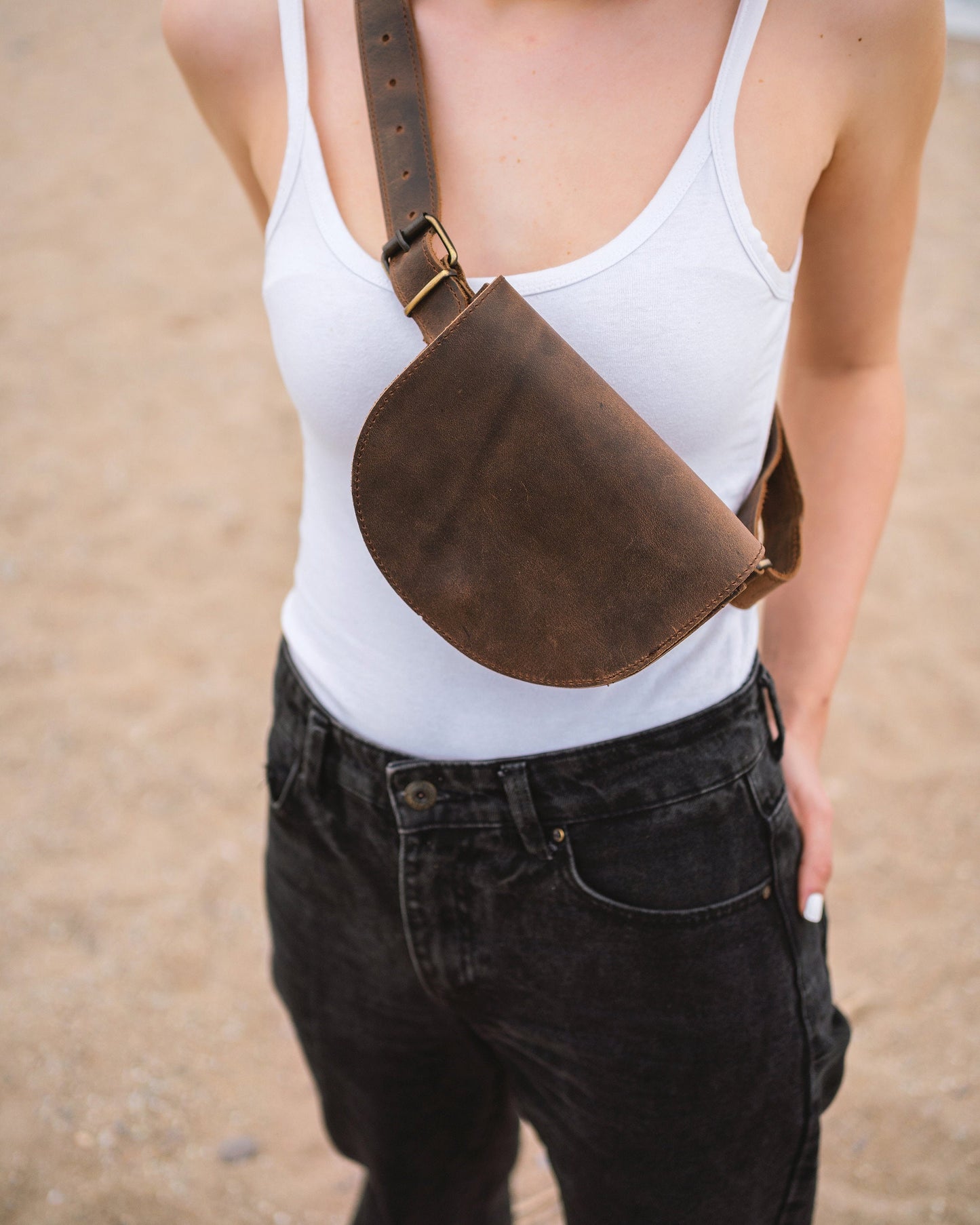 Leather fanny pack for woman, leather belt bag, leather bum bag, genuine leather fanny pack, bauchtasche, sac banane