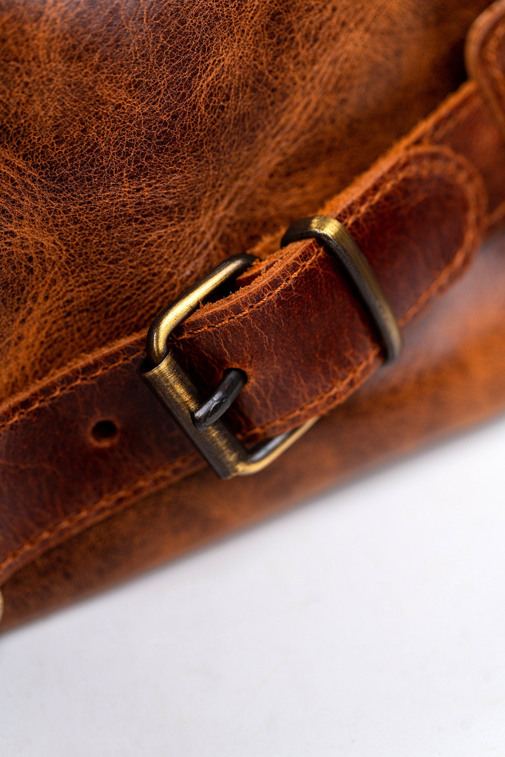 Brown leather fanny pack, Minimalist leather belt bag women, Leather bum bag hip bag, Bauchtasche leder