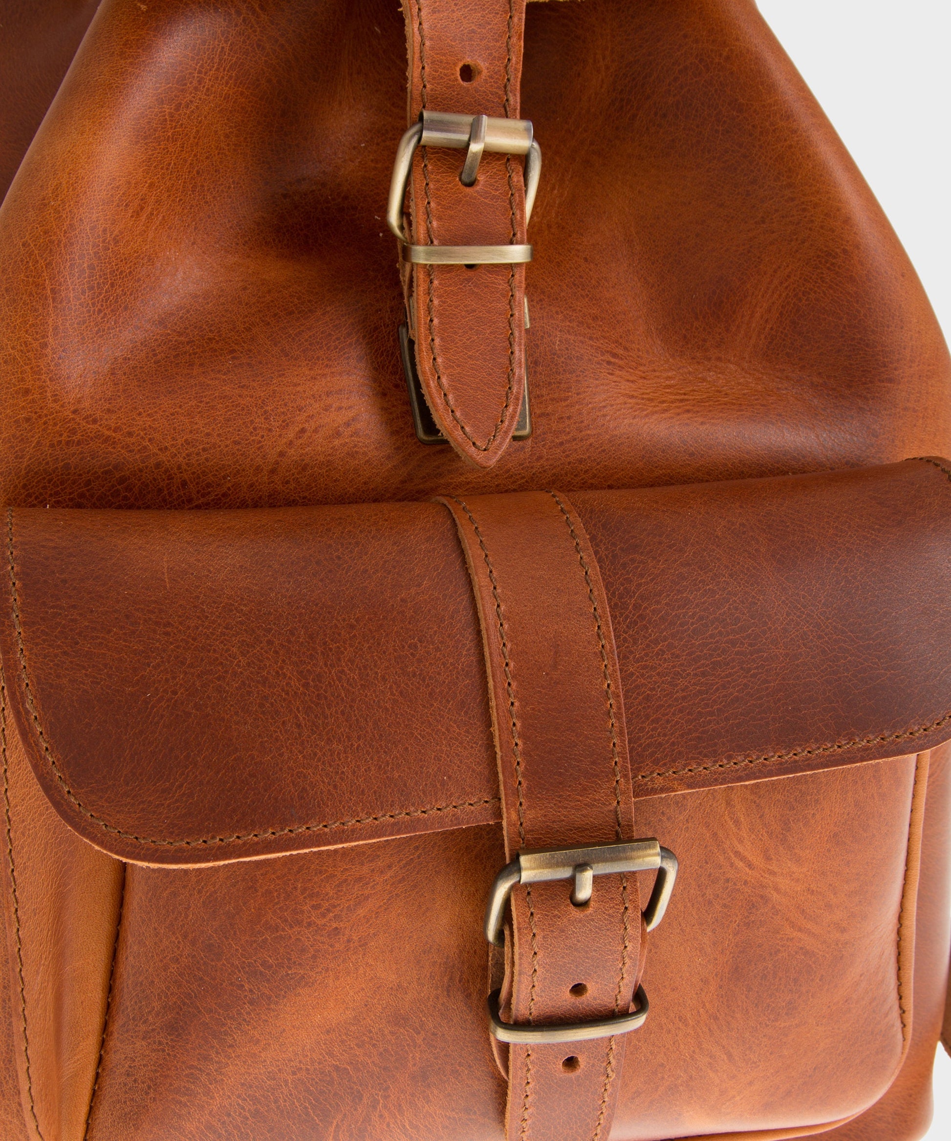 Men's full grain boho leather backpack, Minimalist leather satchel backpack, Large leather travel backpack,