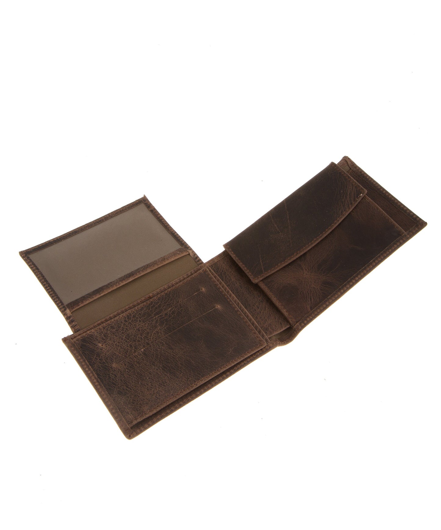 Leather wallet mens handmade, Full grain leather wallet mens, Bifold leather wallet, Waxed brown leather wallet, Small leather wallet