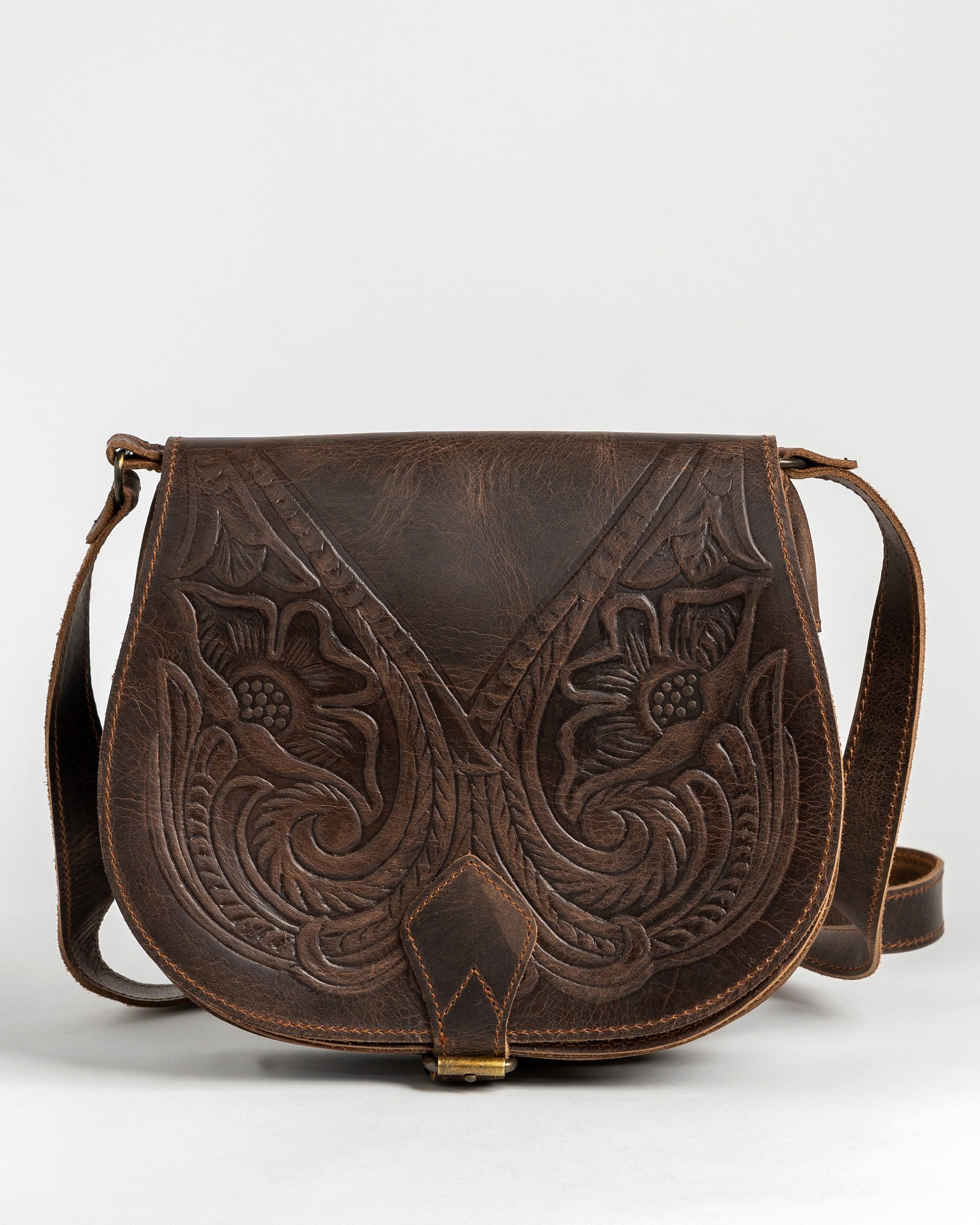 Saddle Bag Handmade Leather Bags Ireland Morrigan' Brown Leather