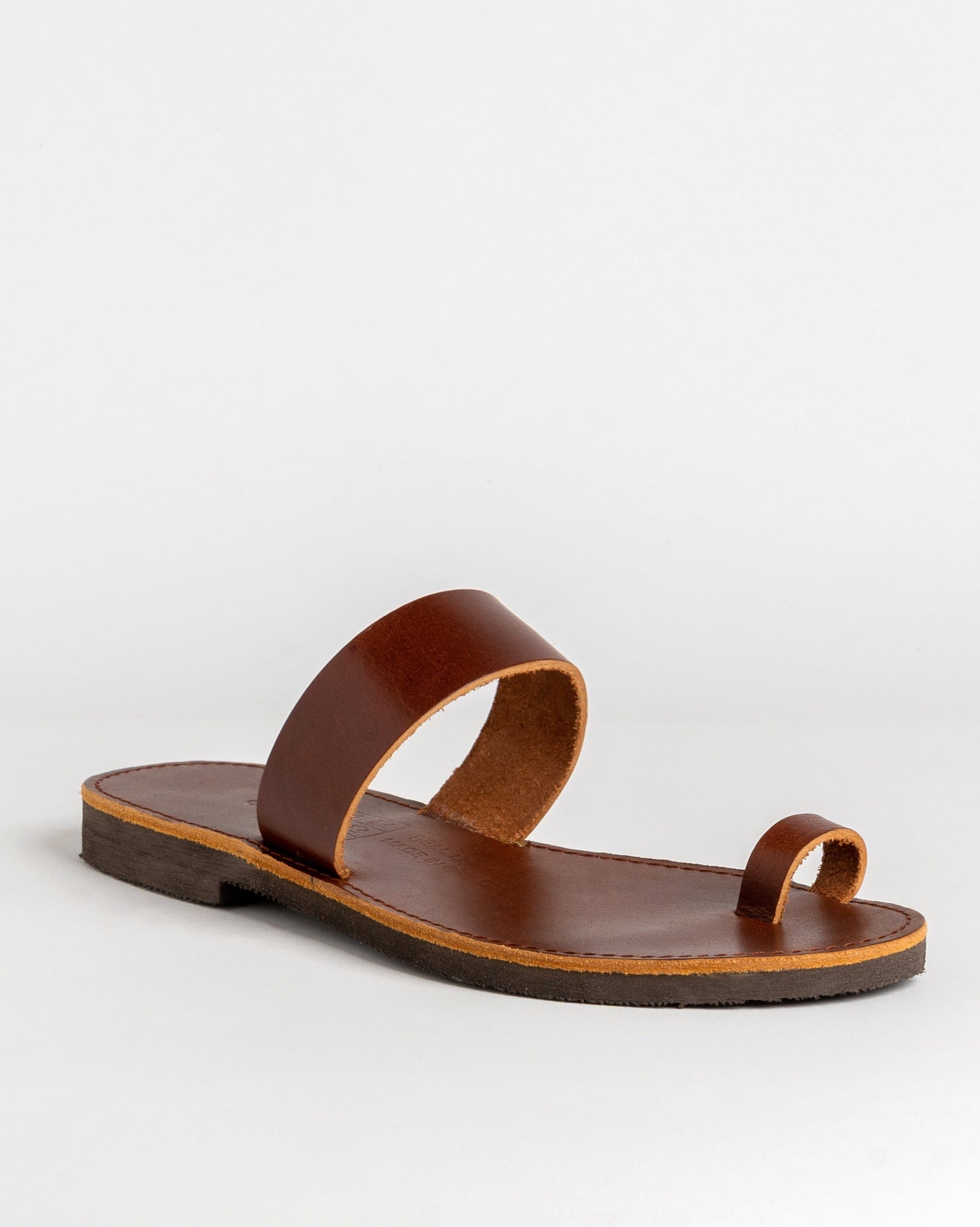 Leather women sandals, Toe ring leather sandals, Natural leather barefoot sandals, Classic Greek style sandals