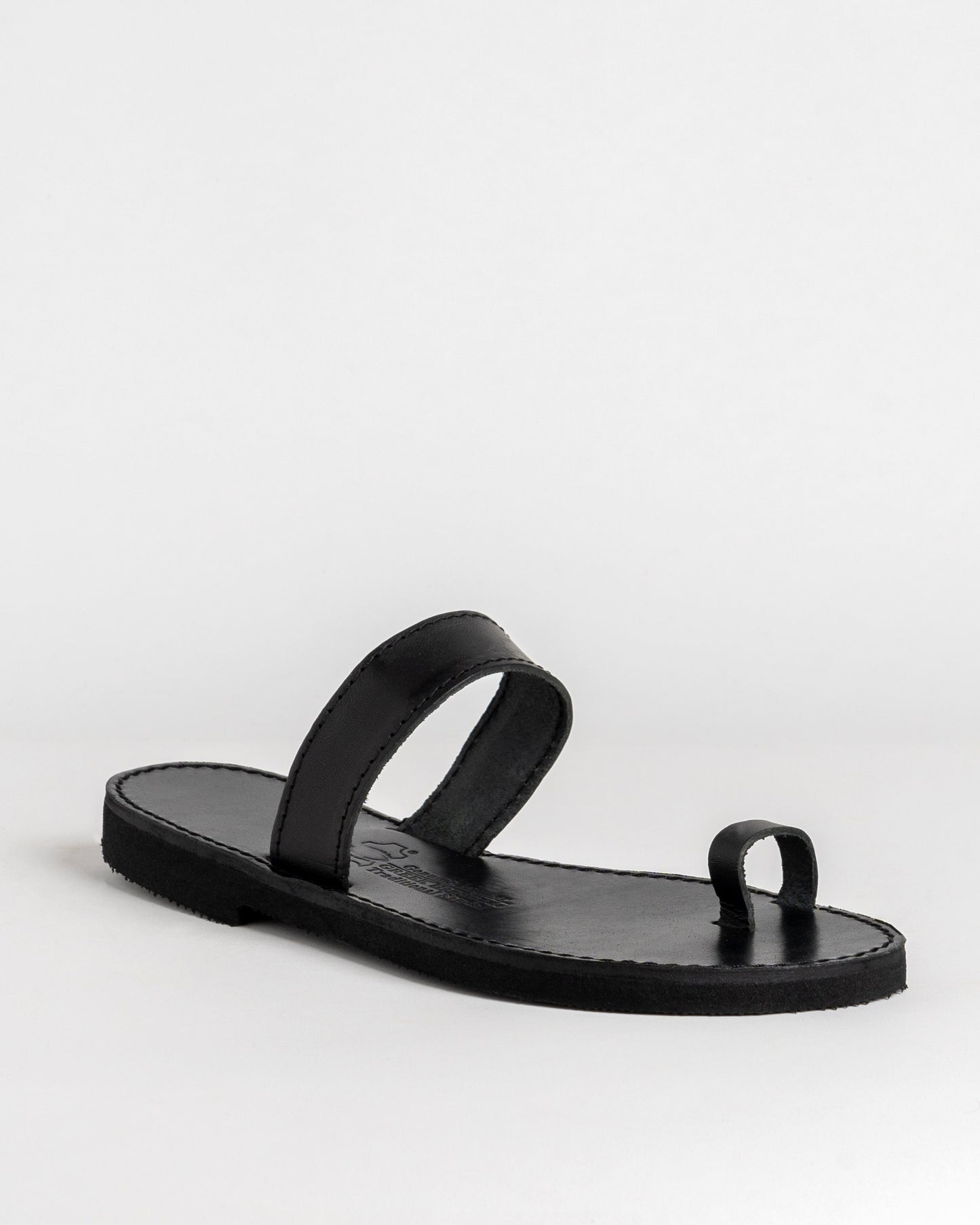 Leather women sandals, Toe ring leather sandals, Natural leather barefoot sandals, Classic Greek style sandals