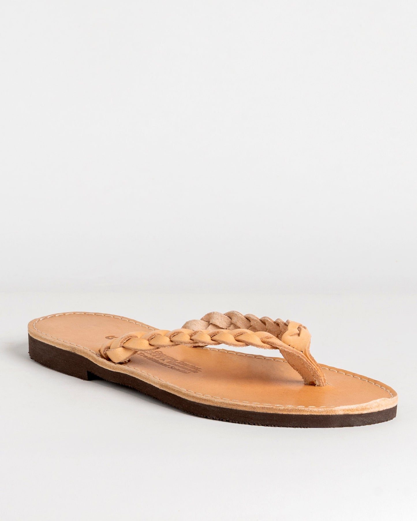 Natural leather flip flop sandals, Minimalist leather flats, Womens leather braided thong sandals