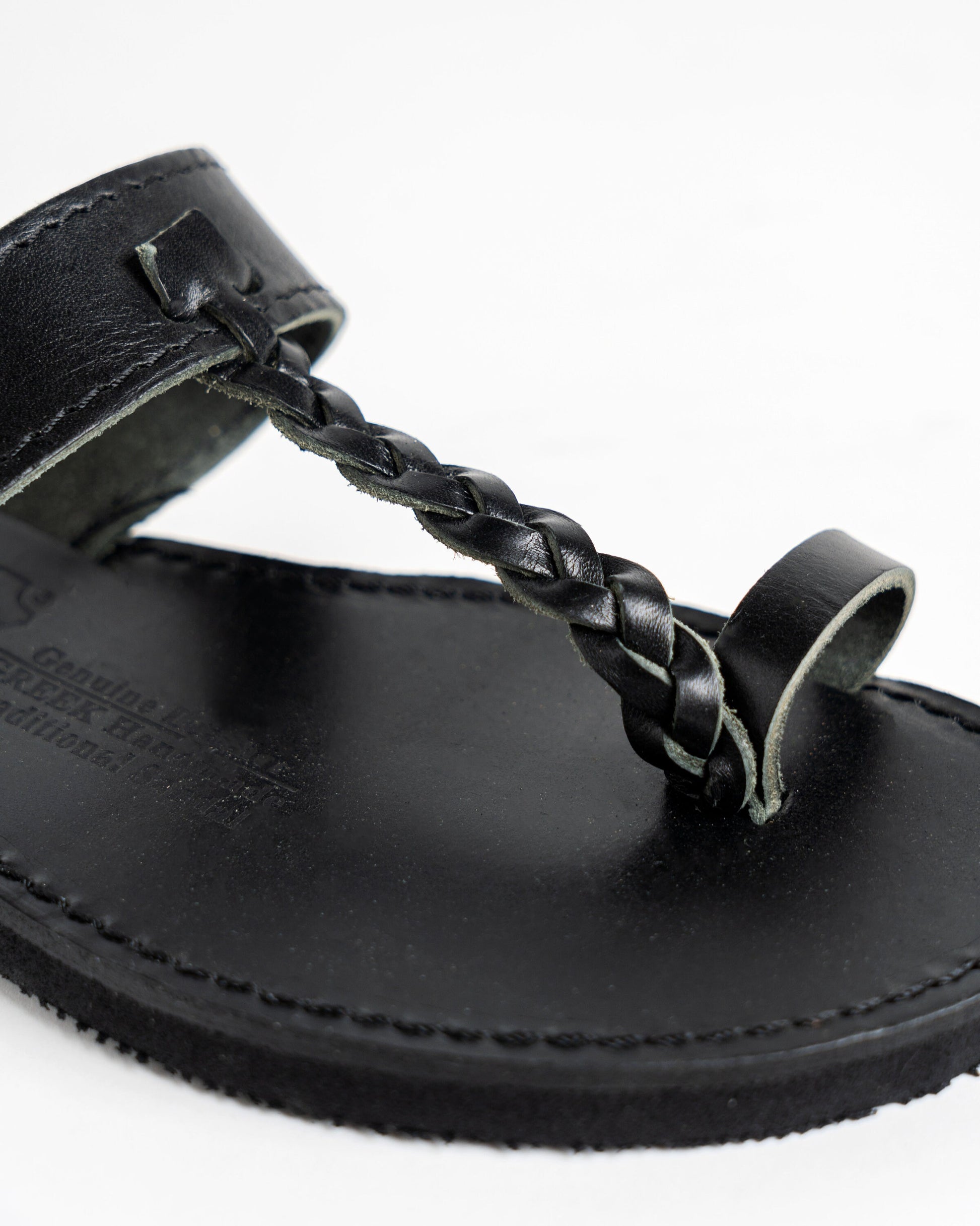 Black leather sandals women, Toe ring leather greek sandals, Minimalist leather flats, Sandales cuir femme
